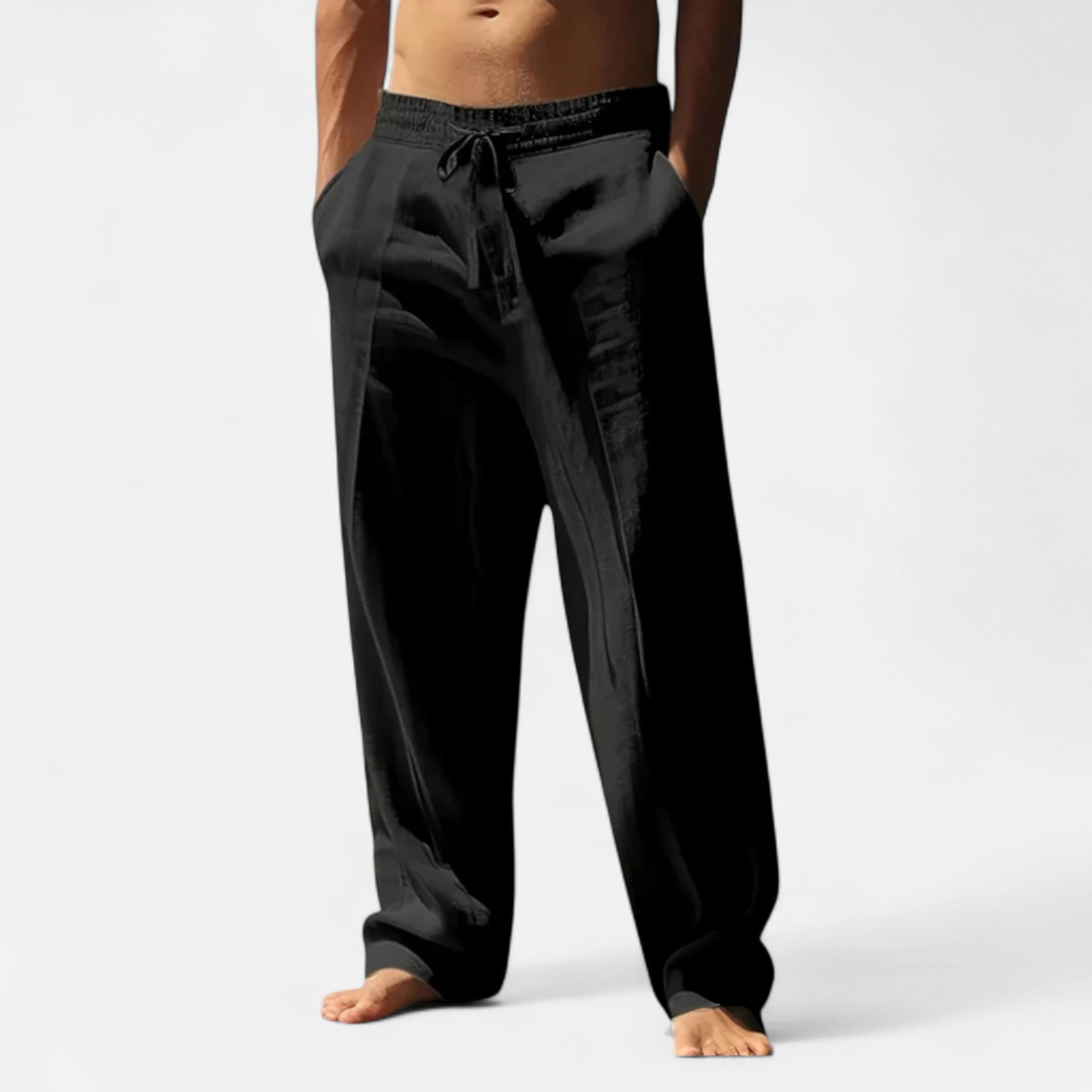 Solwiera | Męskie lniane spodnie Riviera Ease