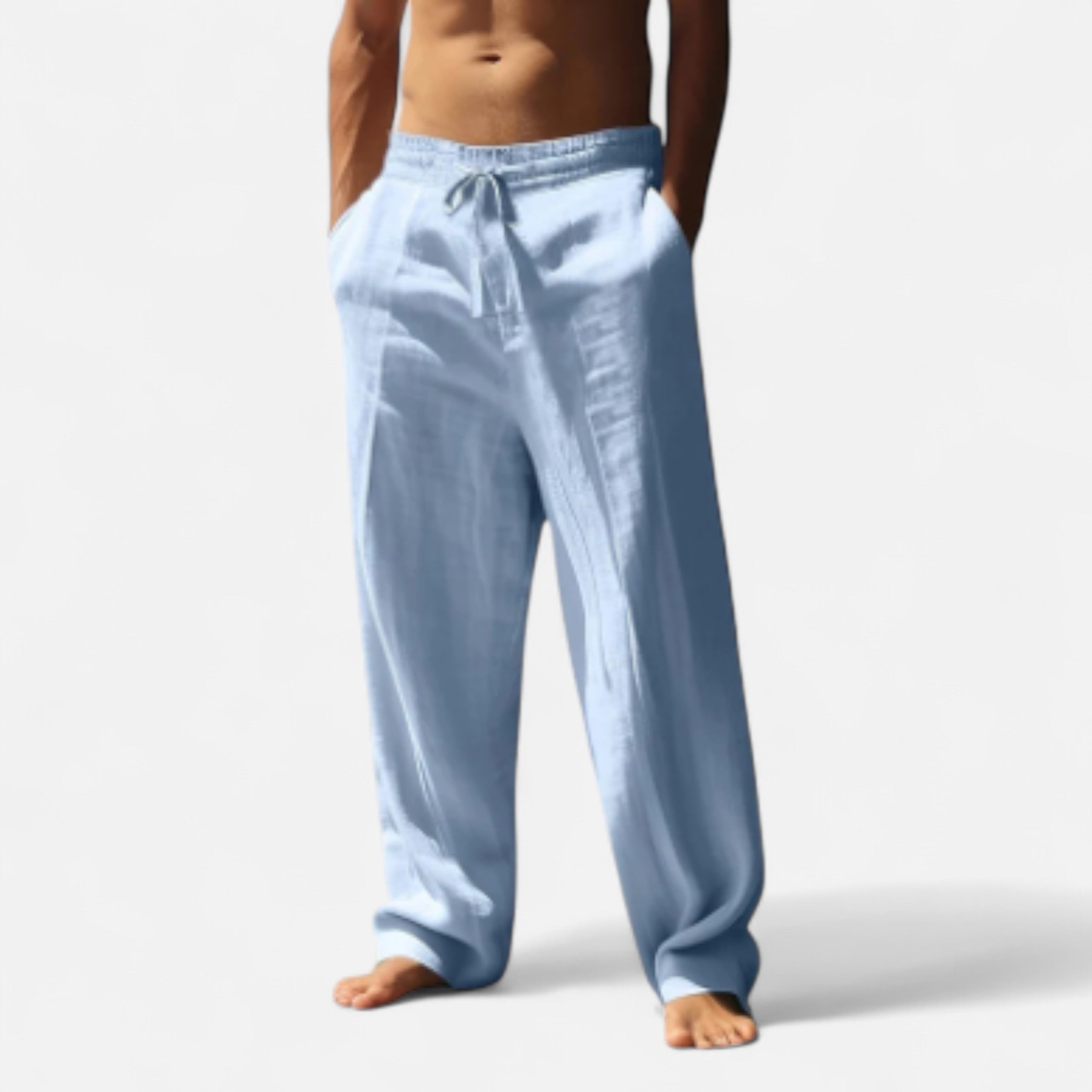 Solwiera | Męskie lniane spodnie Riviera Ease