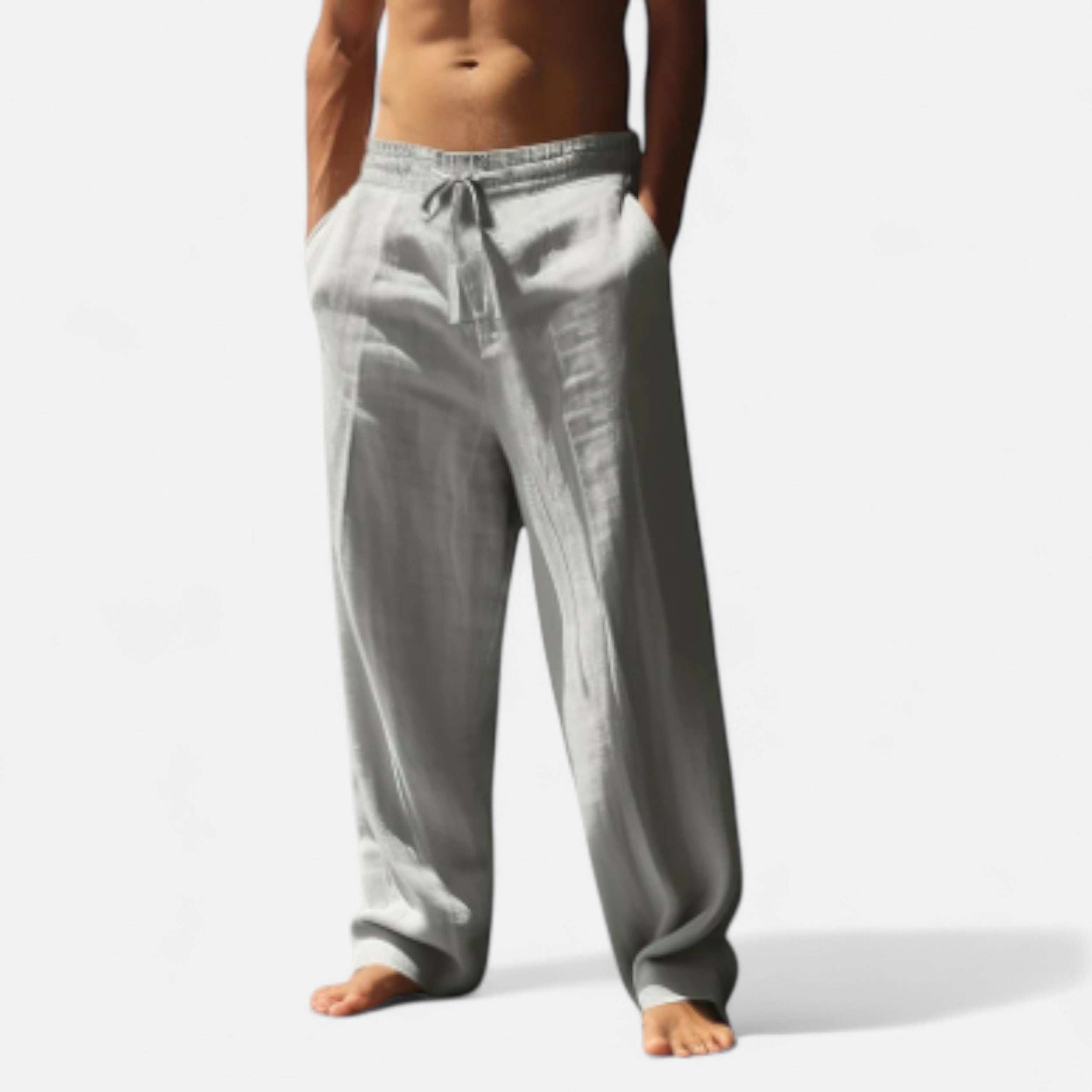 Solwiera | Męskie lniane spodnie Riviera Ease