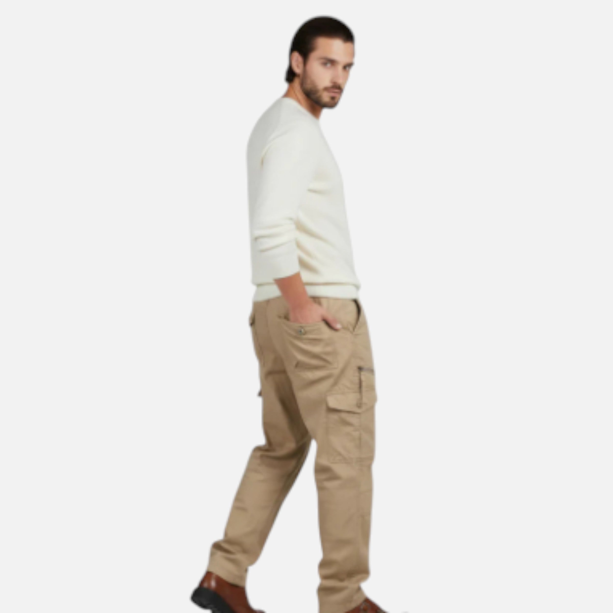 Solwiera | Męskie spodnie cargo z bawełny Heritage