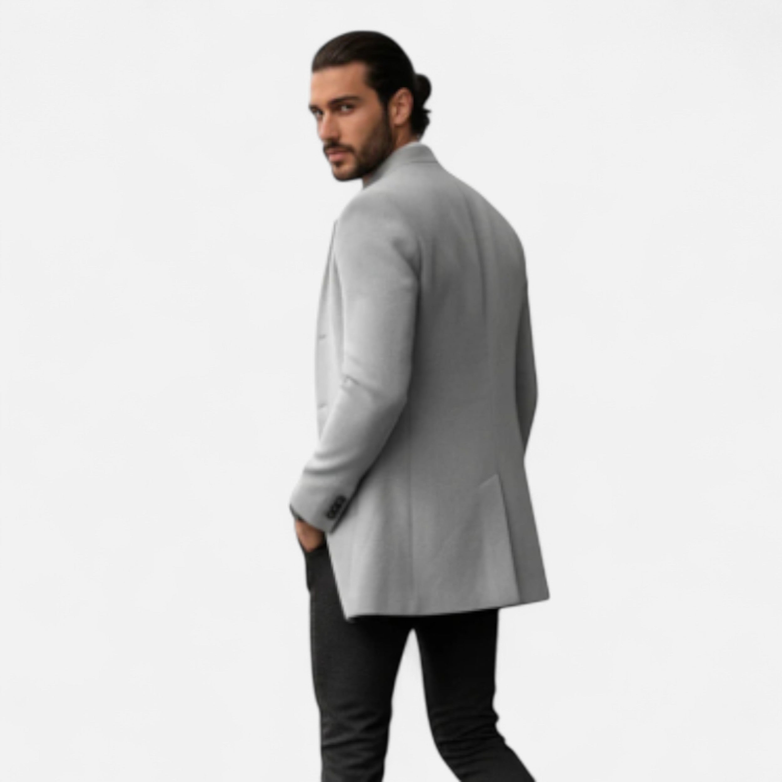 Solwiera | Męski płaszcz z wełny Classic Comfort