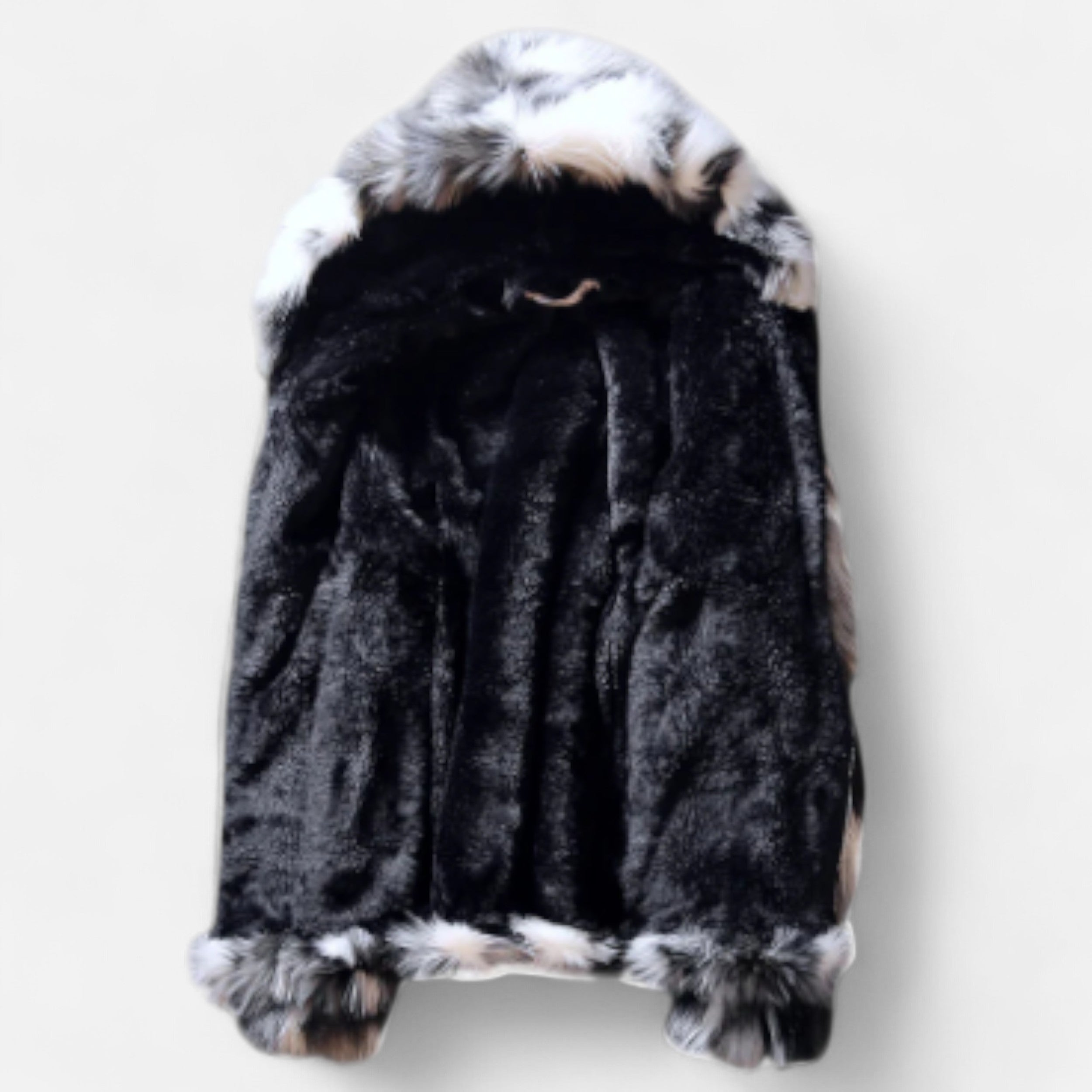 Solwiera | Męska Kurtka z Kapturem z Futrem