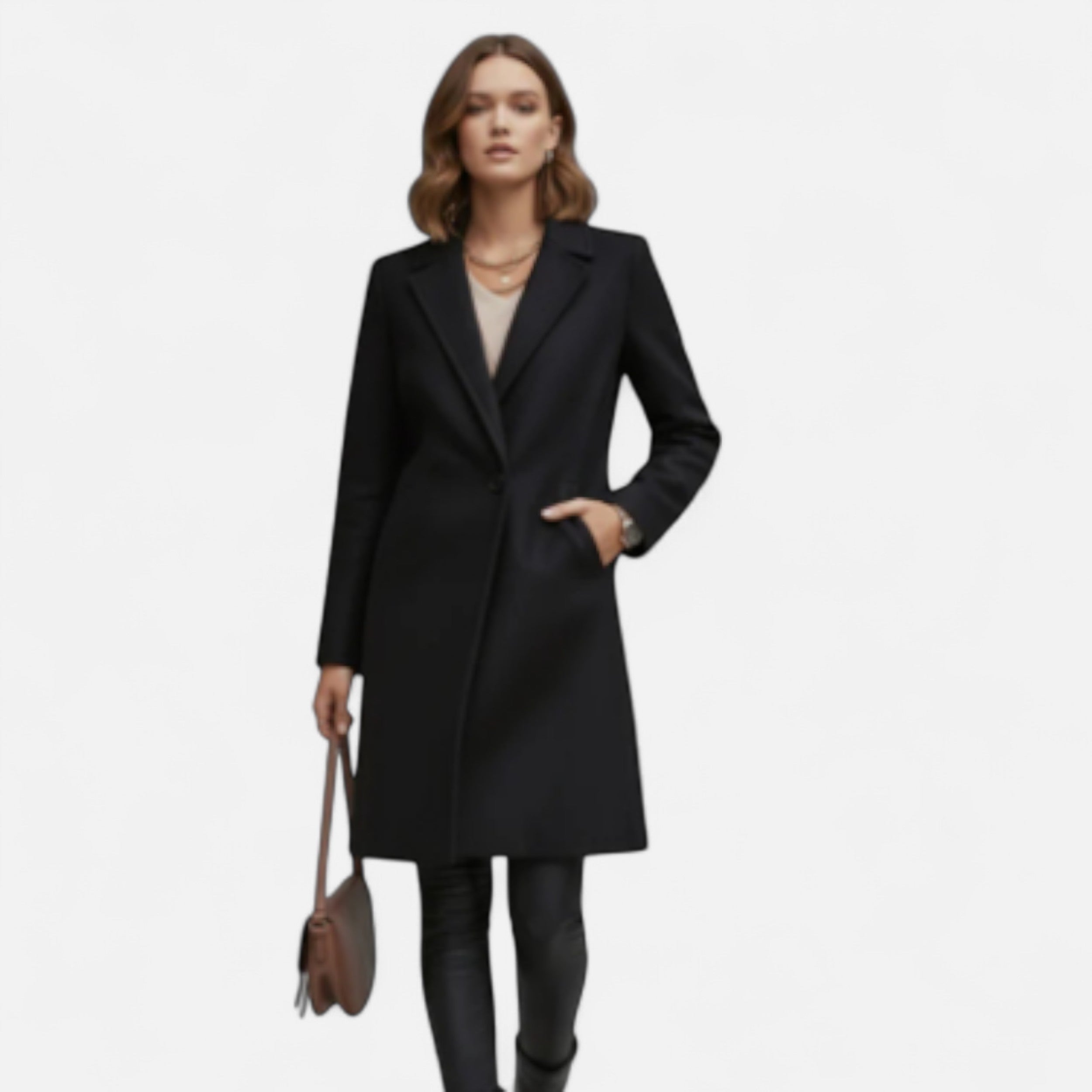 Solwiera | Damski Płaszcz Zimowy z Kołnierzem Klasy Elegancji