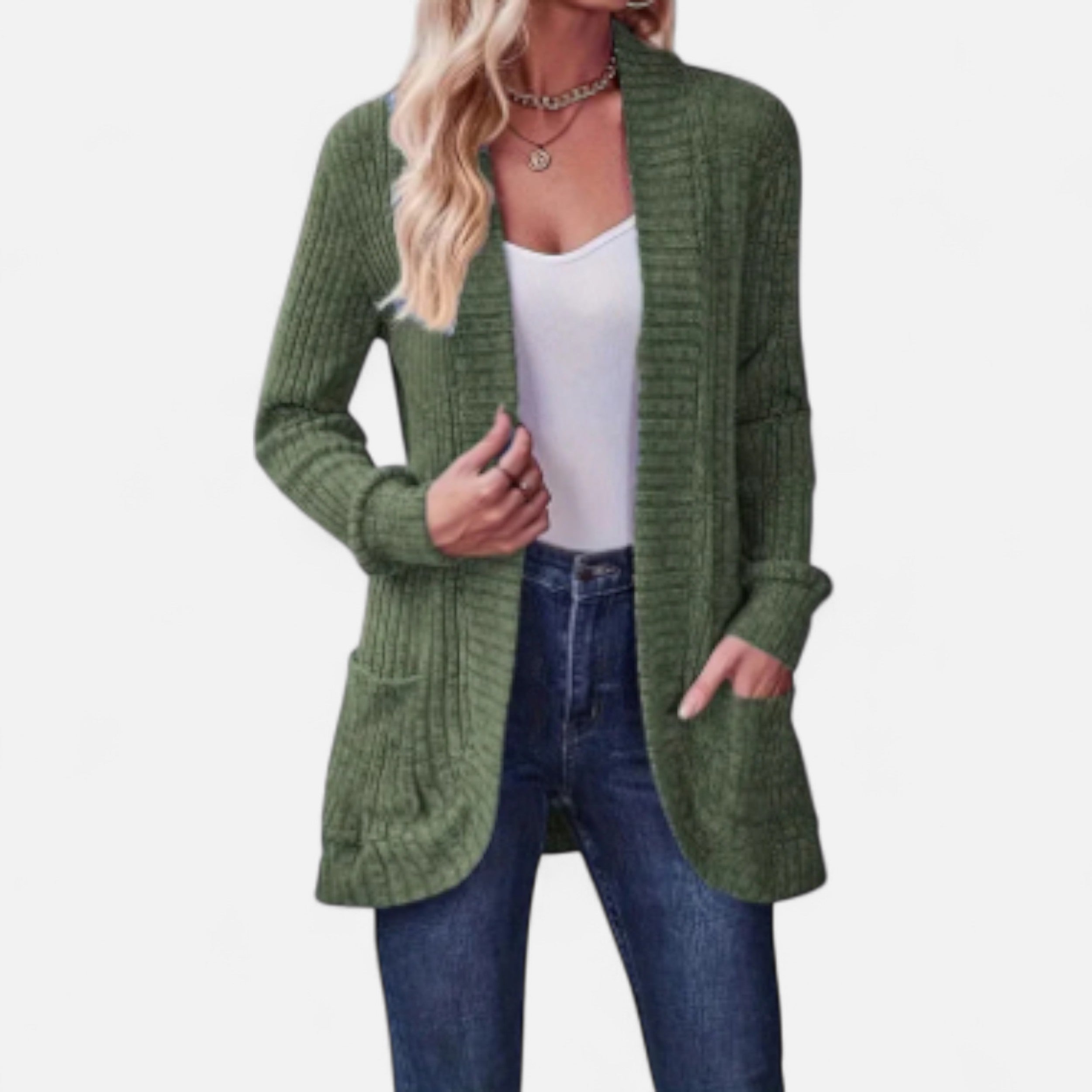 Solwiera | Damski Kardigan Dzianinowy Klasycznej Elegancji
