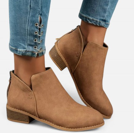 Solwiera | Skórzane Botki Retro Elegancji