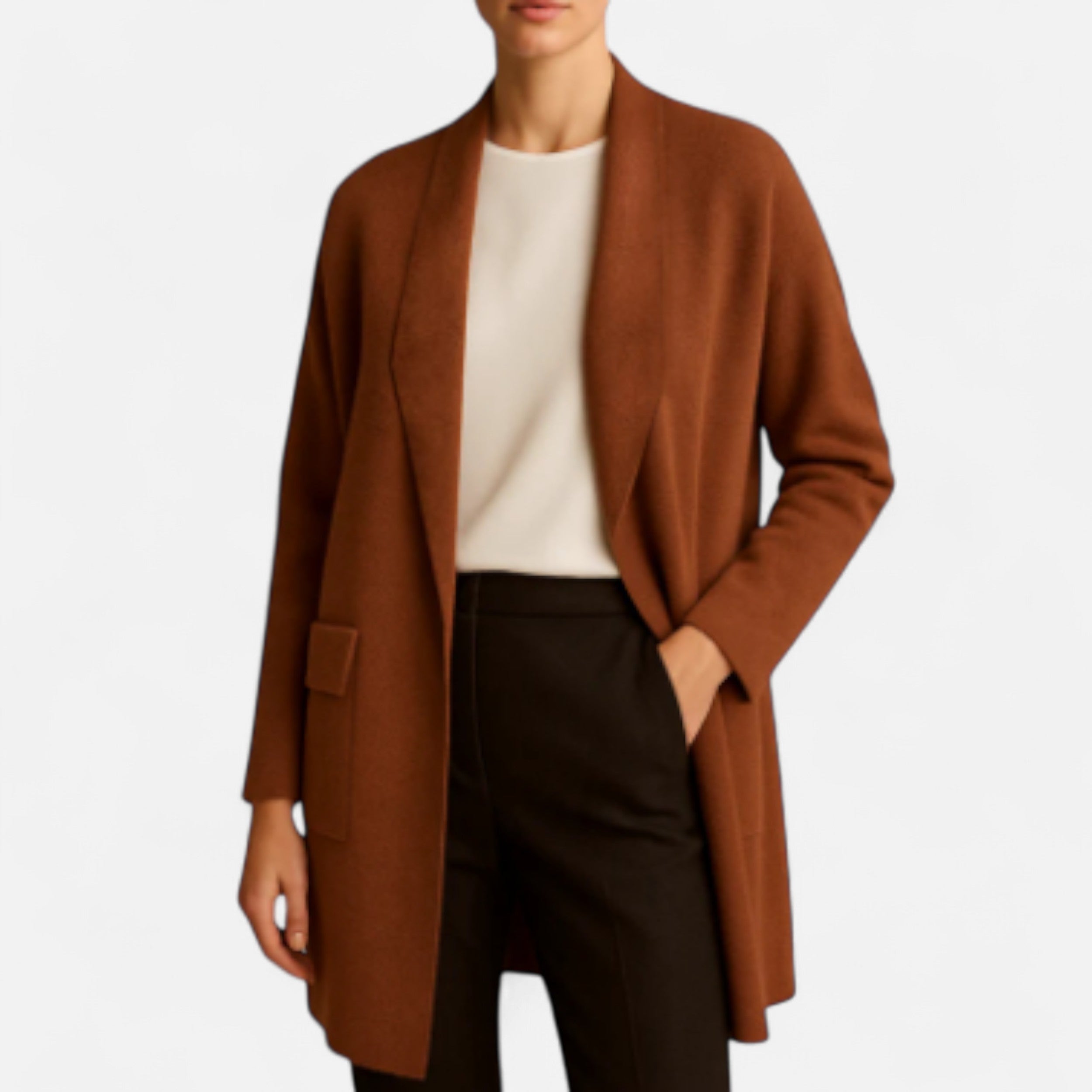 Solwiera | Długi Kardigan Helene Eleganckiego Spokoju