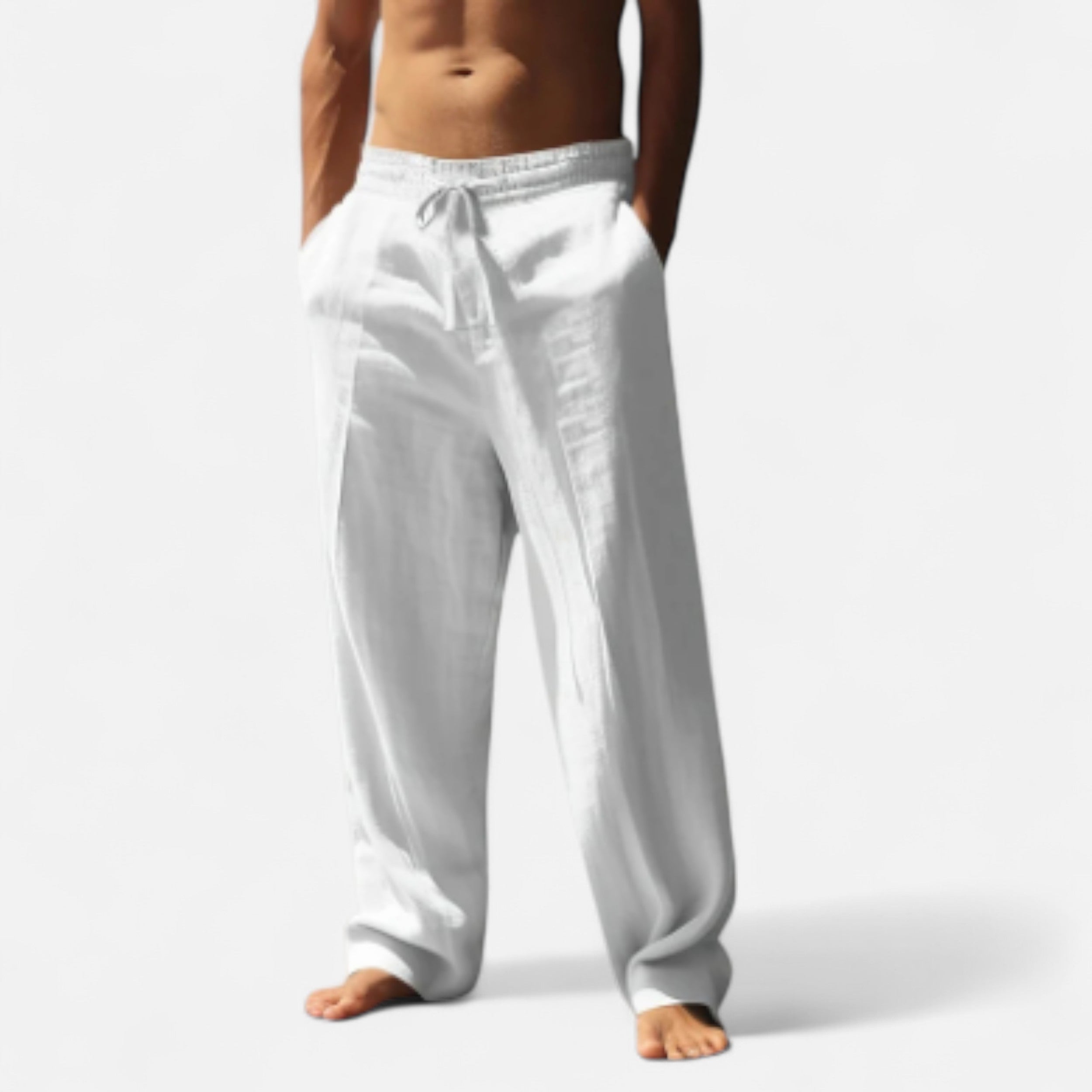 Solwiera | Męskie lniane spodnie Riviera Ease