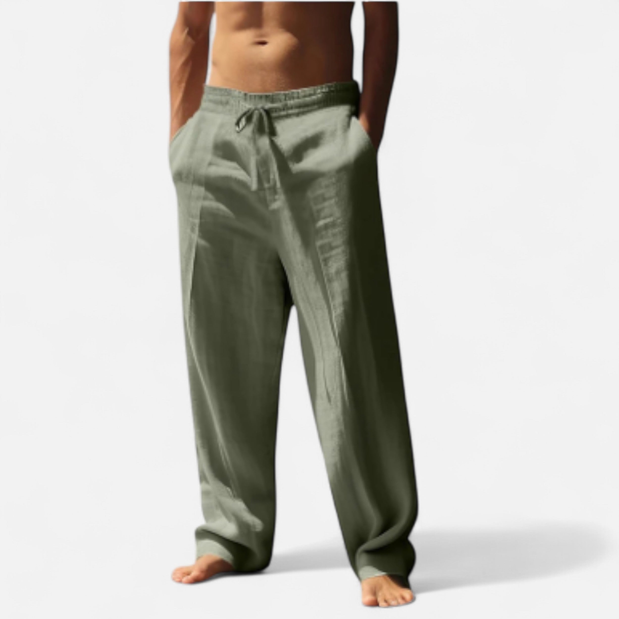 Solwiera | Męskie lniane spodnie Riviera Ease