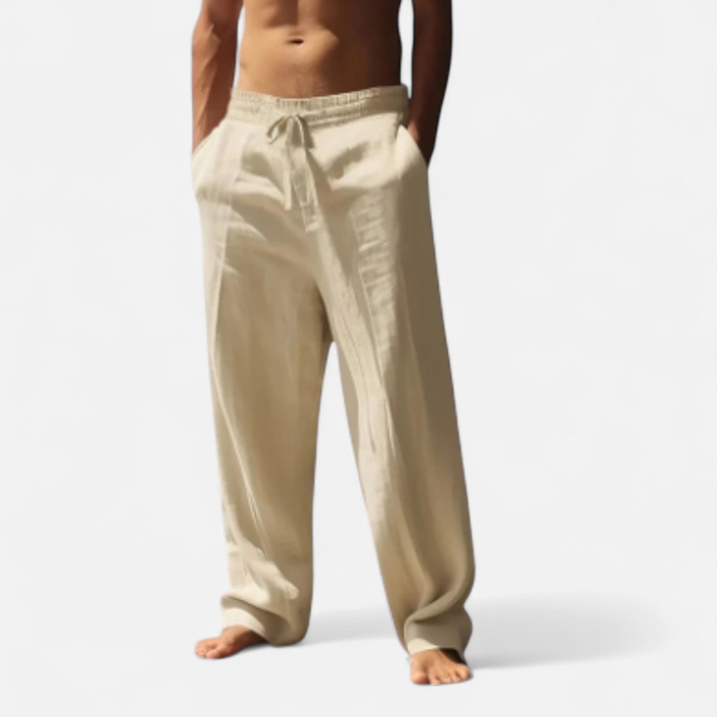 Solwiera | Męskie lniane spodnie Riviera Ease