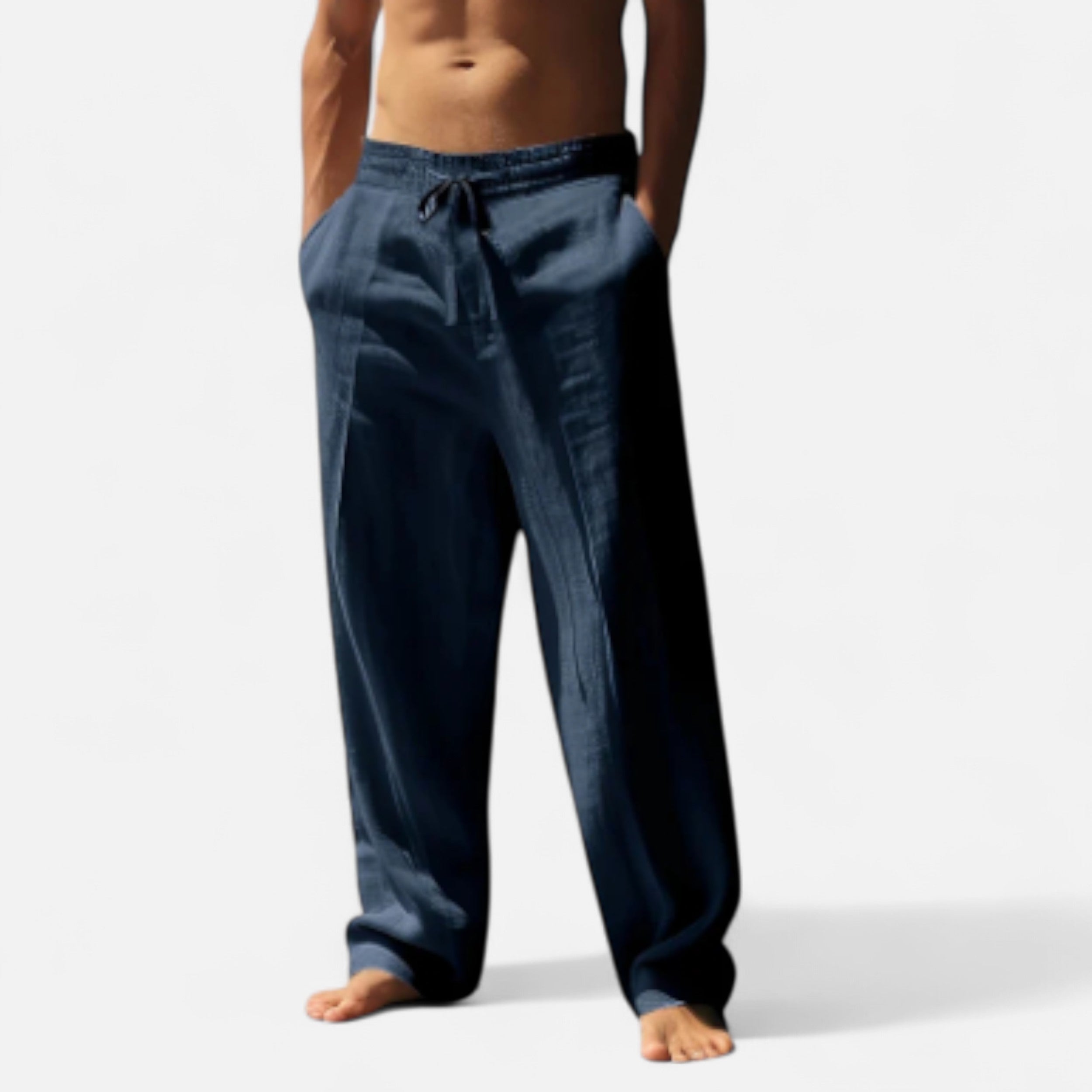 Solwiera | Męskie lniane spodnie Riviera Ease