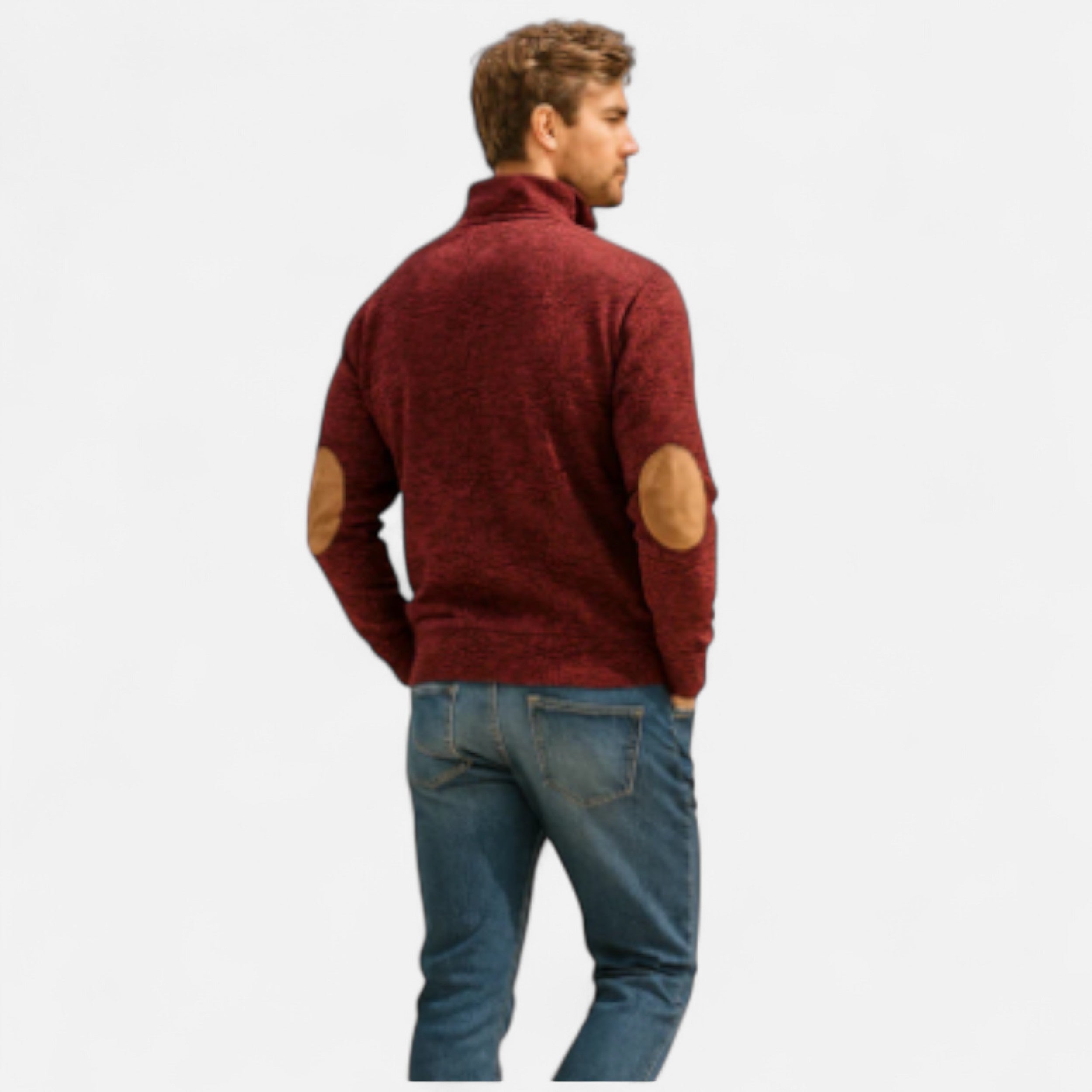 Solwiera | Męski sweter z kołnierzem w stylu