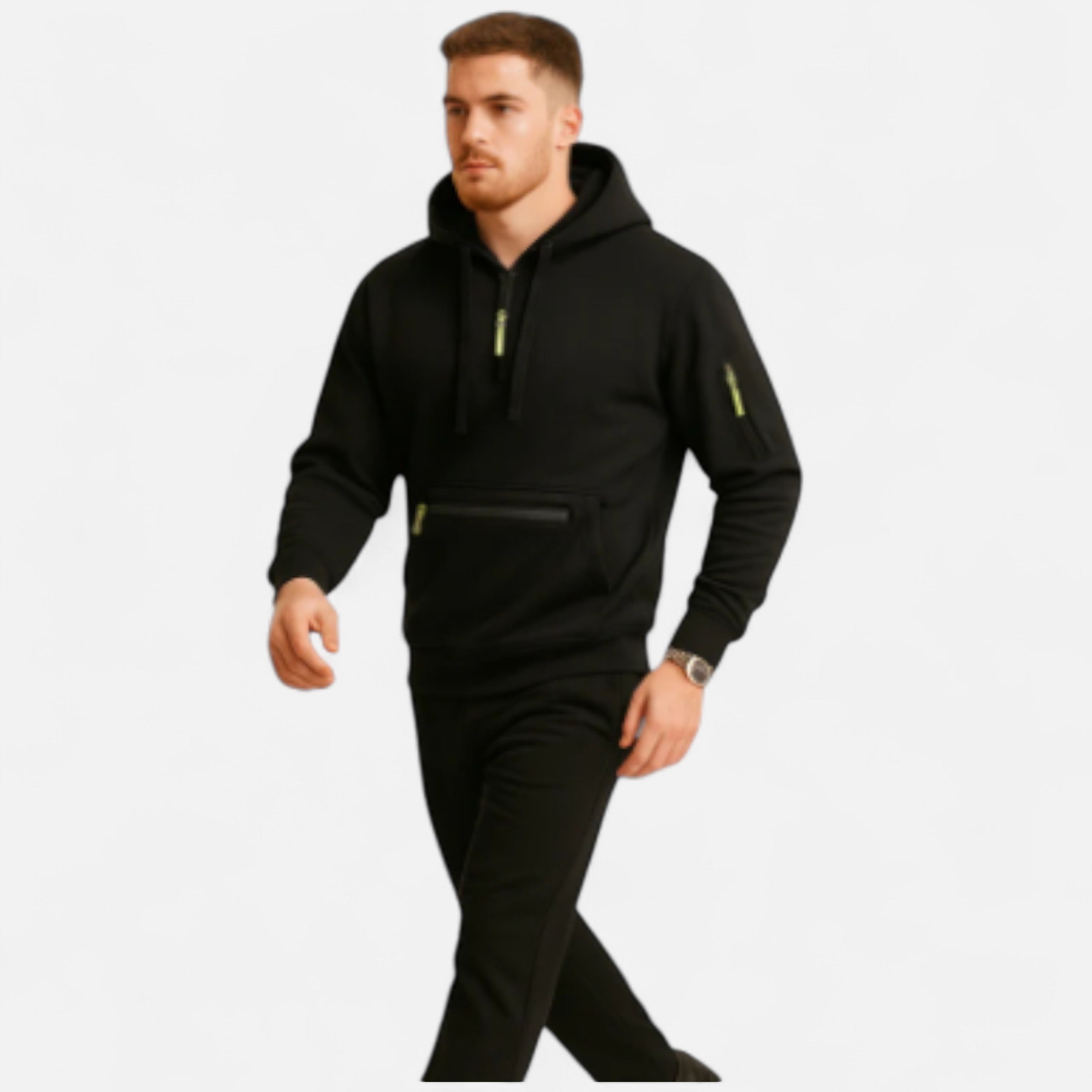 Solwiera | Męski sweter z kapturem