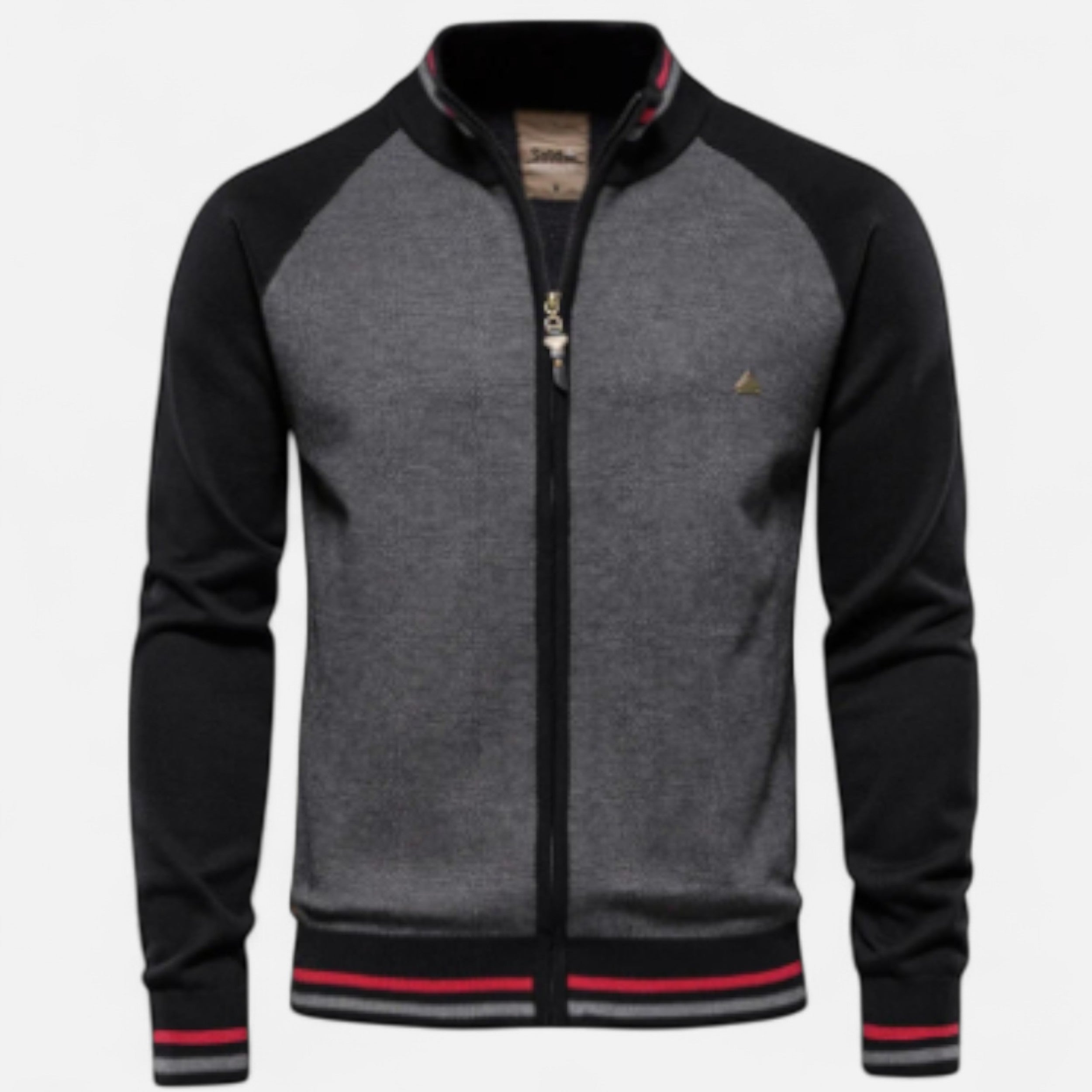 Solwiera | Męski sweter z zamkiem Dzianina Bawełniana