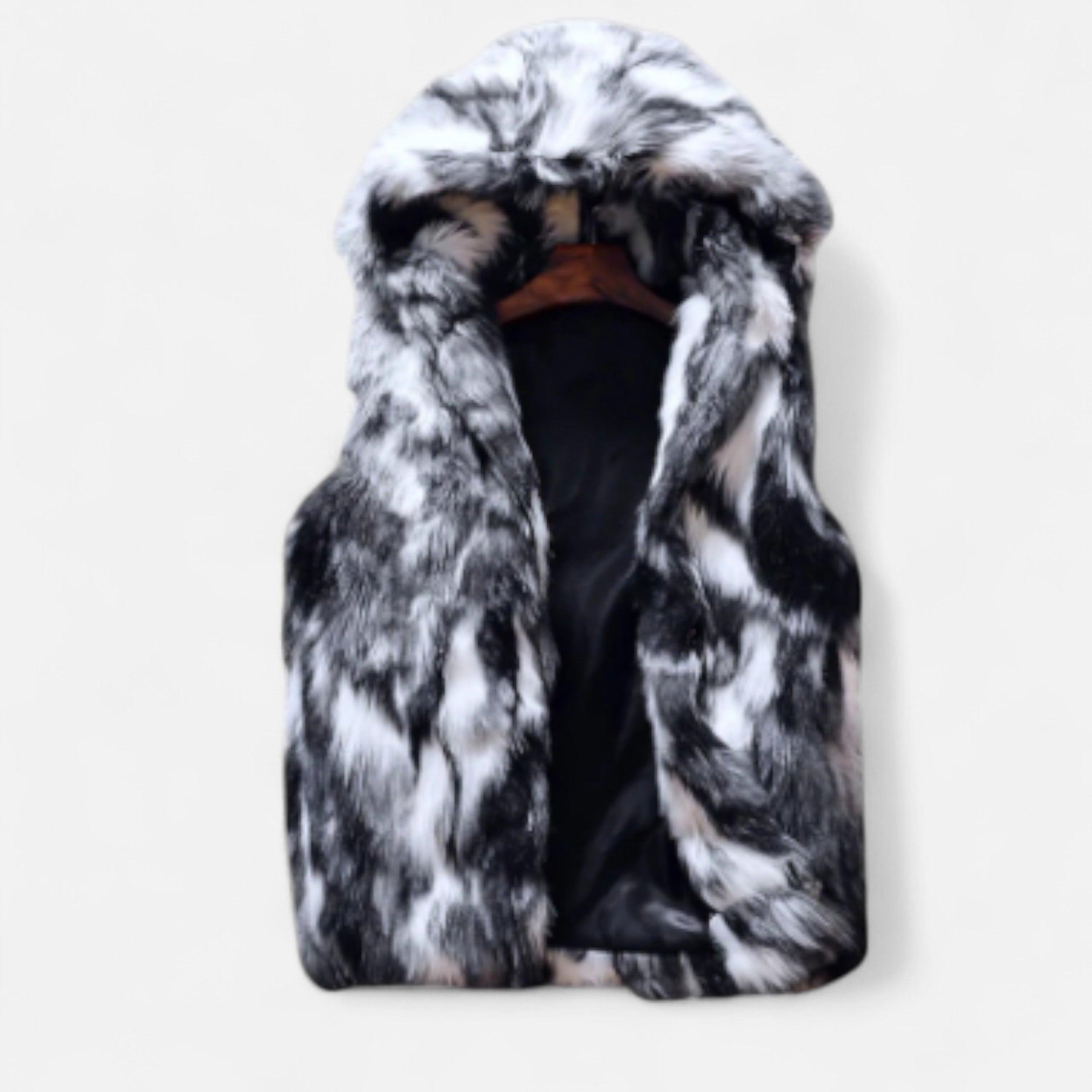 Solwiera | Męska Kurtka z Kapturem z Futrem