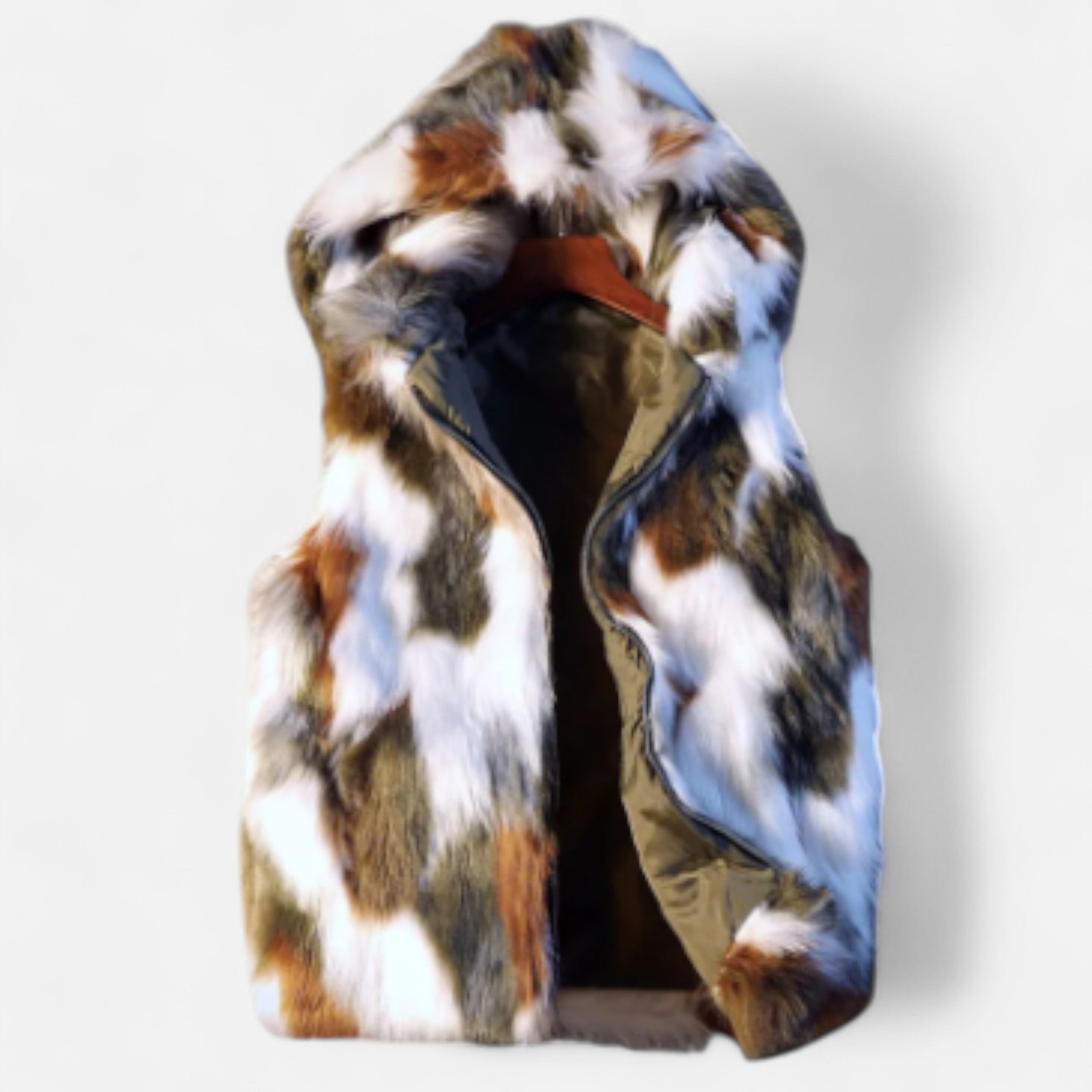 Solwiera | Męska Kurtka z Kapturem z Futrem