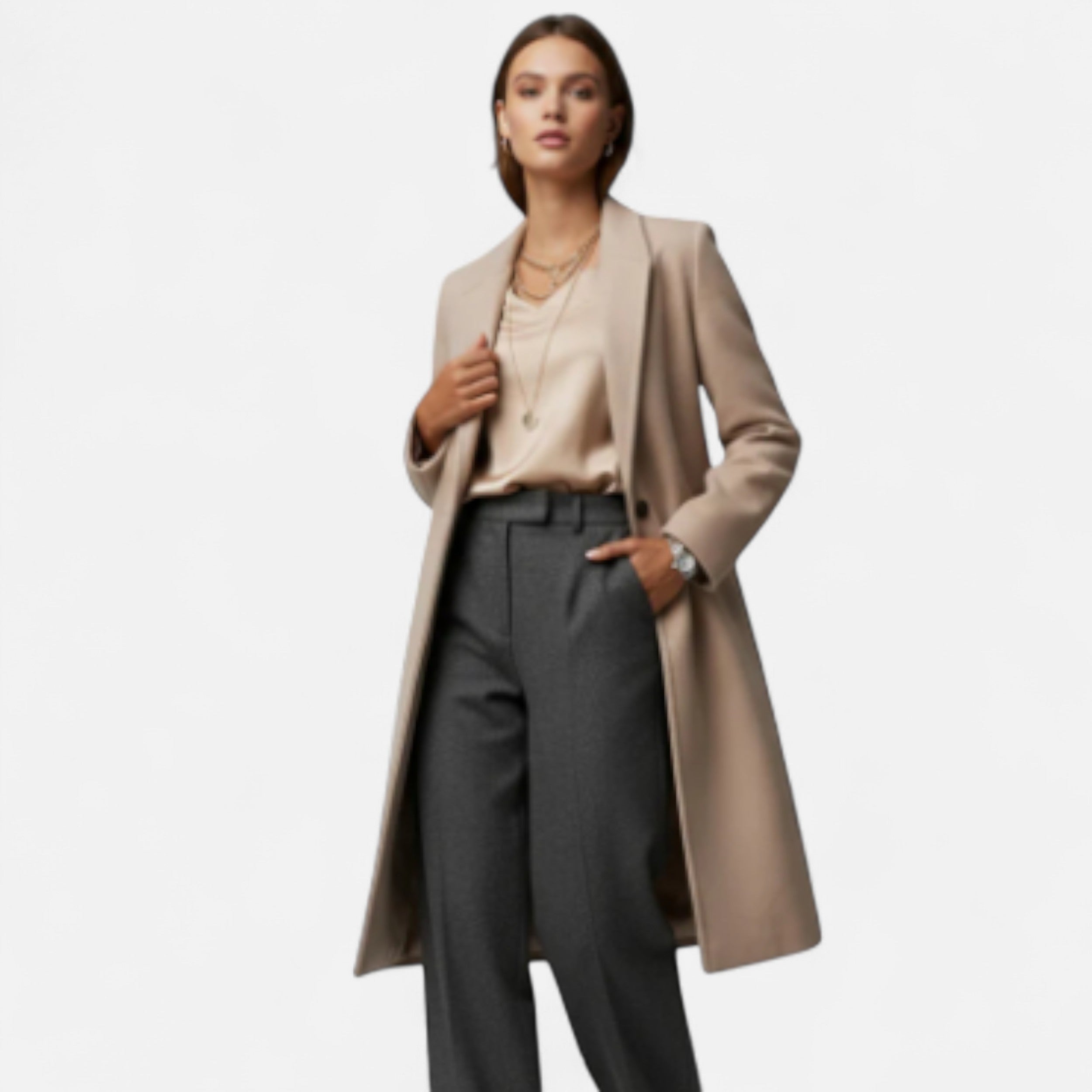 Solwiera | Damski Płaszcz Zimowy z Kołnierzem Klasy Elegancji