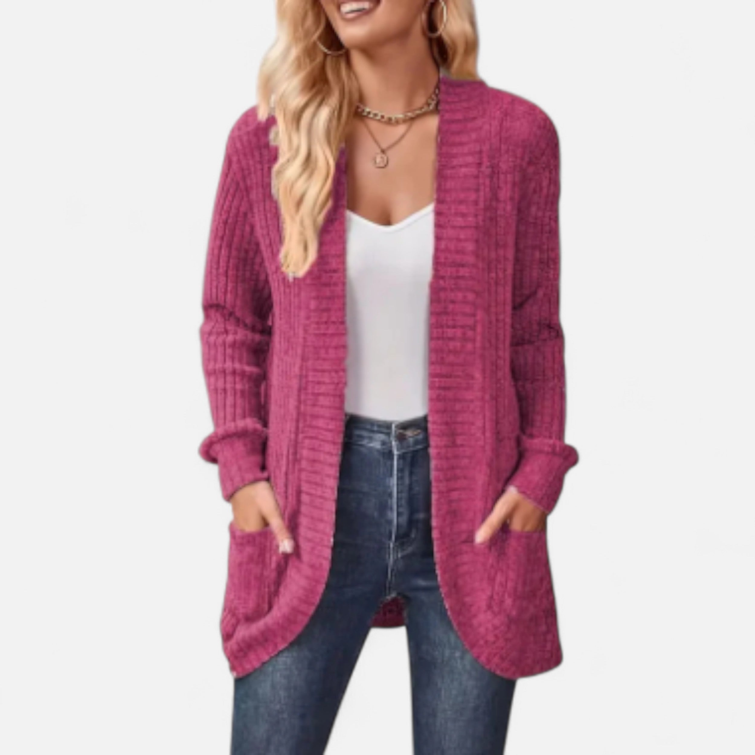 Solwiera | Damski Kardigan Dzianinowy Klasycznej Elegancji