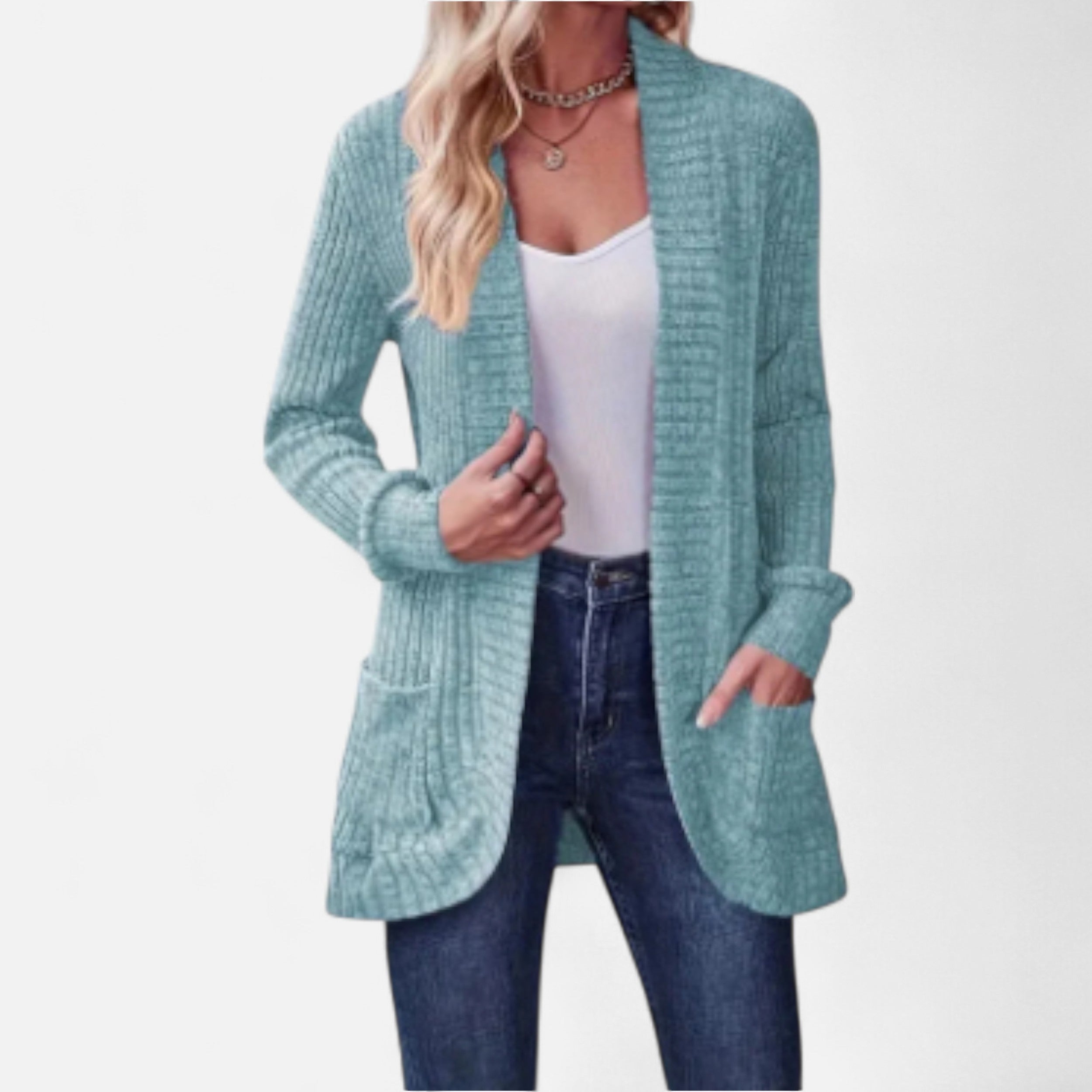 Solwiera | Damski Kardigan Dzianinowy Klasycznej Elegancji