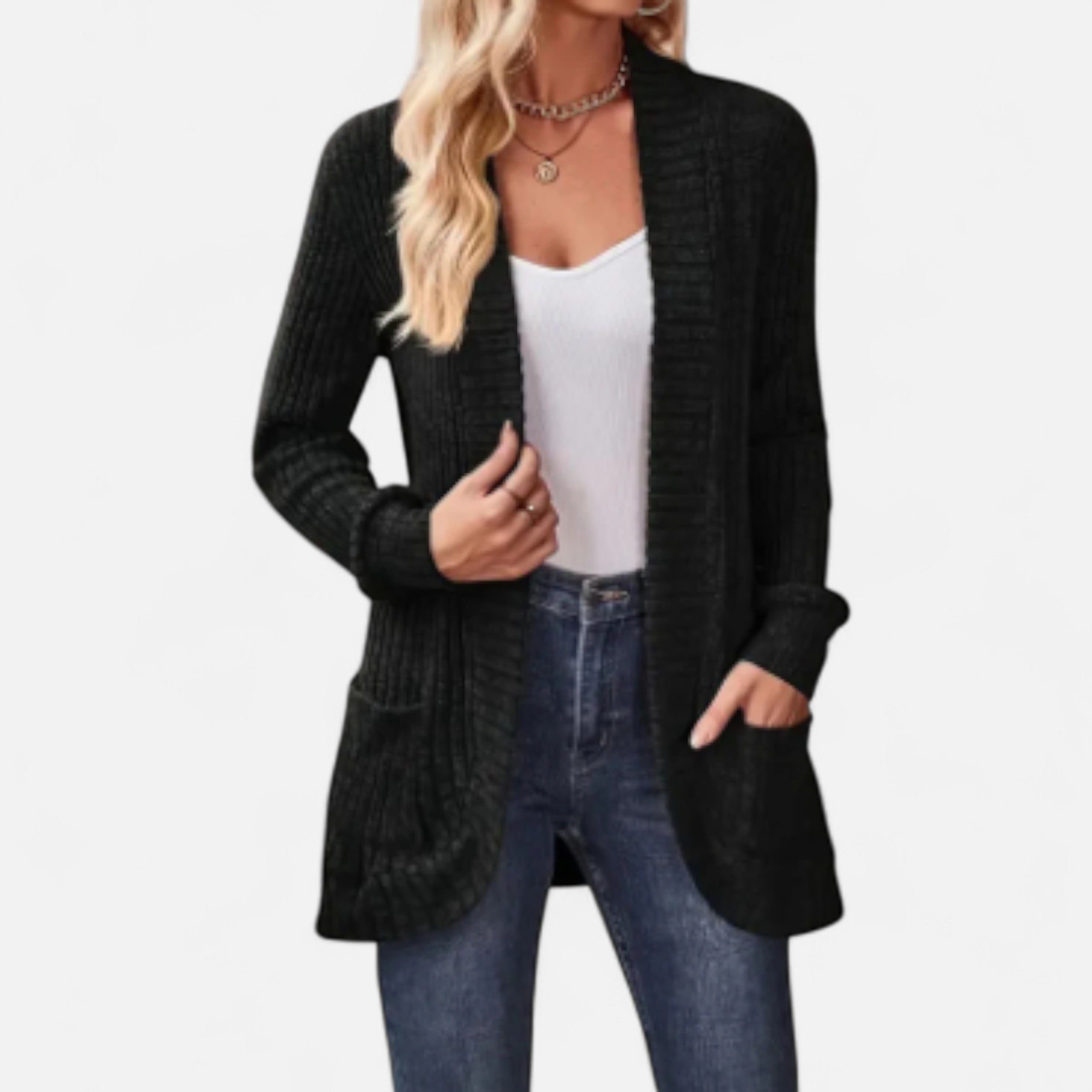 Solwiera | Damski Kardigan Dzianinowy Klasycznej Elegancji