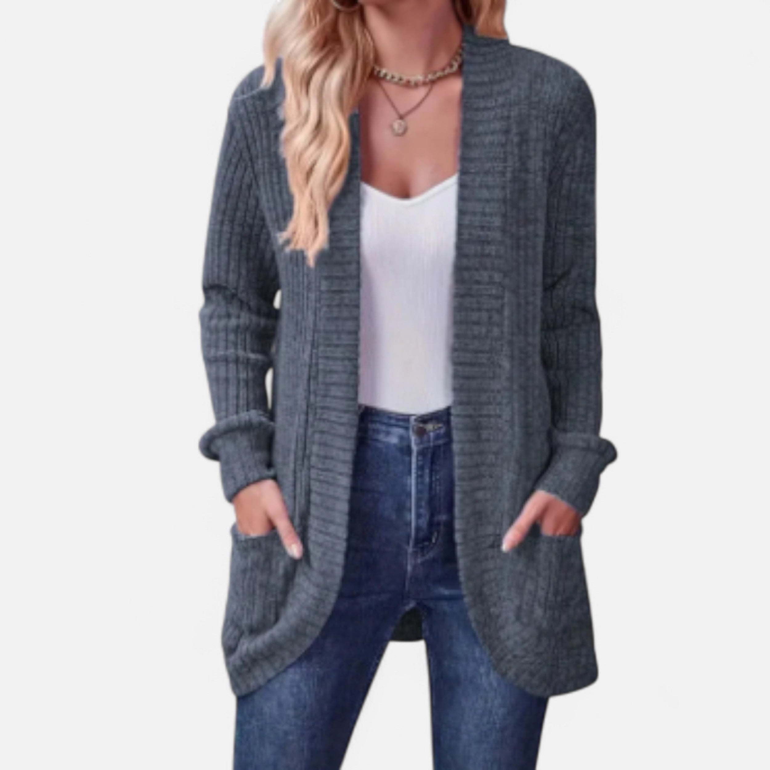 Solwiera | Damski Kardigan Dzianinowy Klasycznej Elegancji