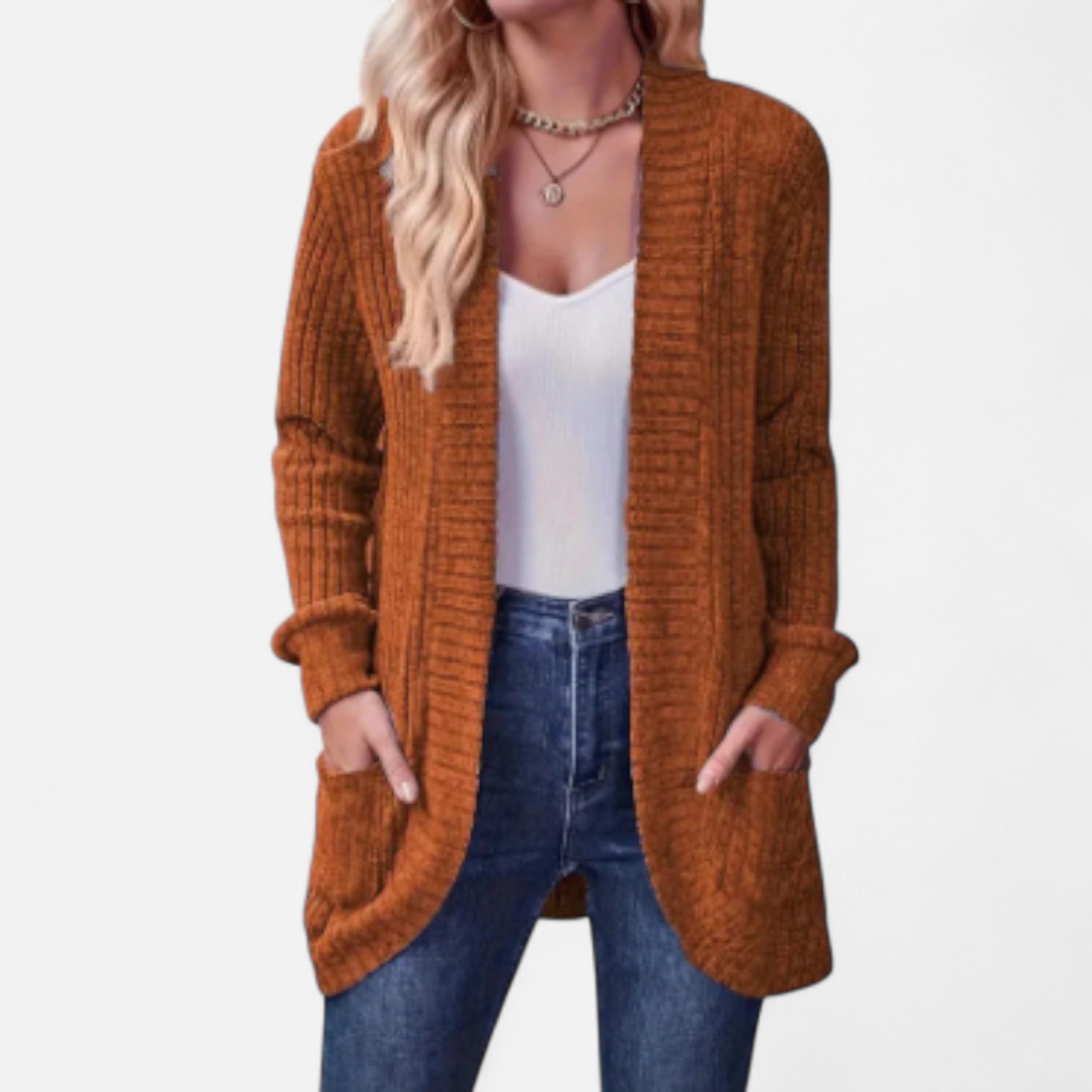 Solwiera | Damski Kardigan Dzianinowy Klasycznej Elegancji