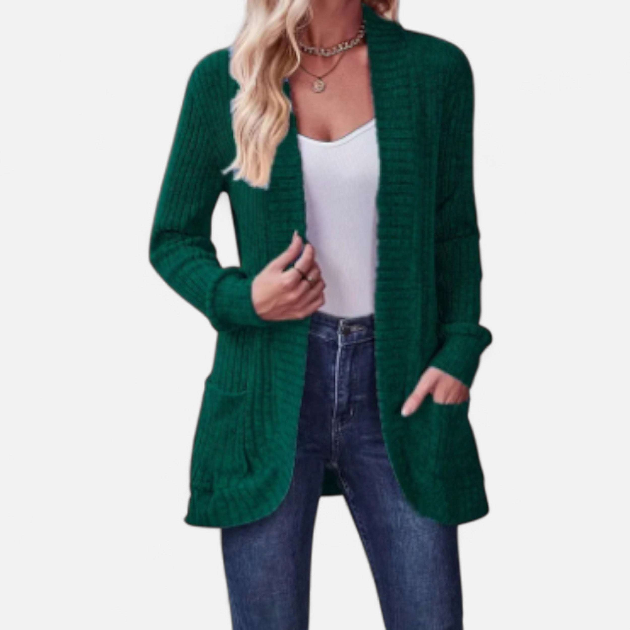 Solwiera | Damski Kardigan Dzianinowy Klasycznej Elegancji