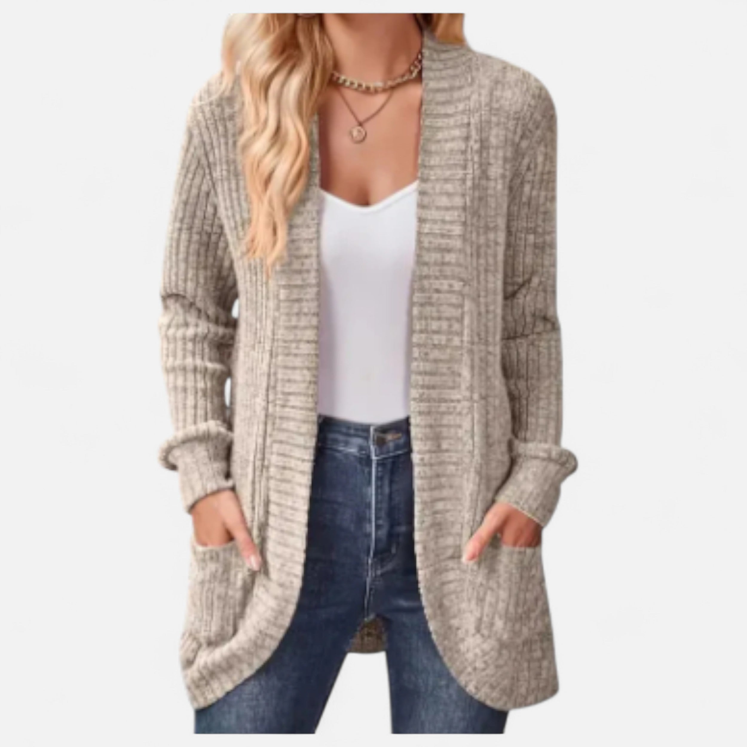 Solwiera | Damski Kardigan Dzianinowy Klasycznej Elegancji