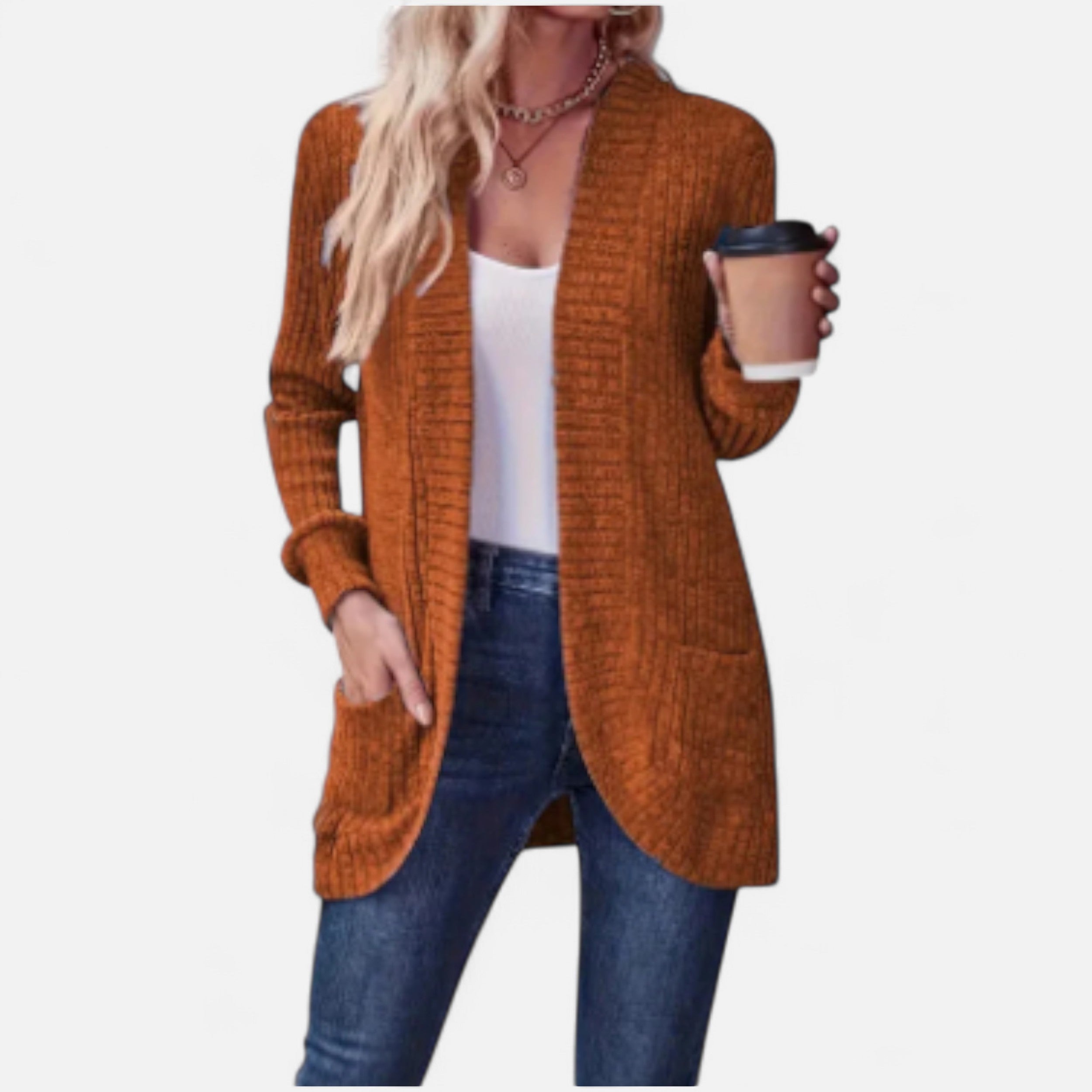 Solwiera | Damski Kardigan Dzianinowy Klasycznej Elegancji