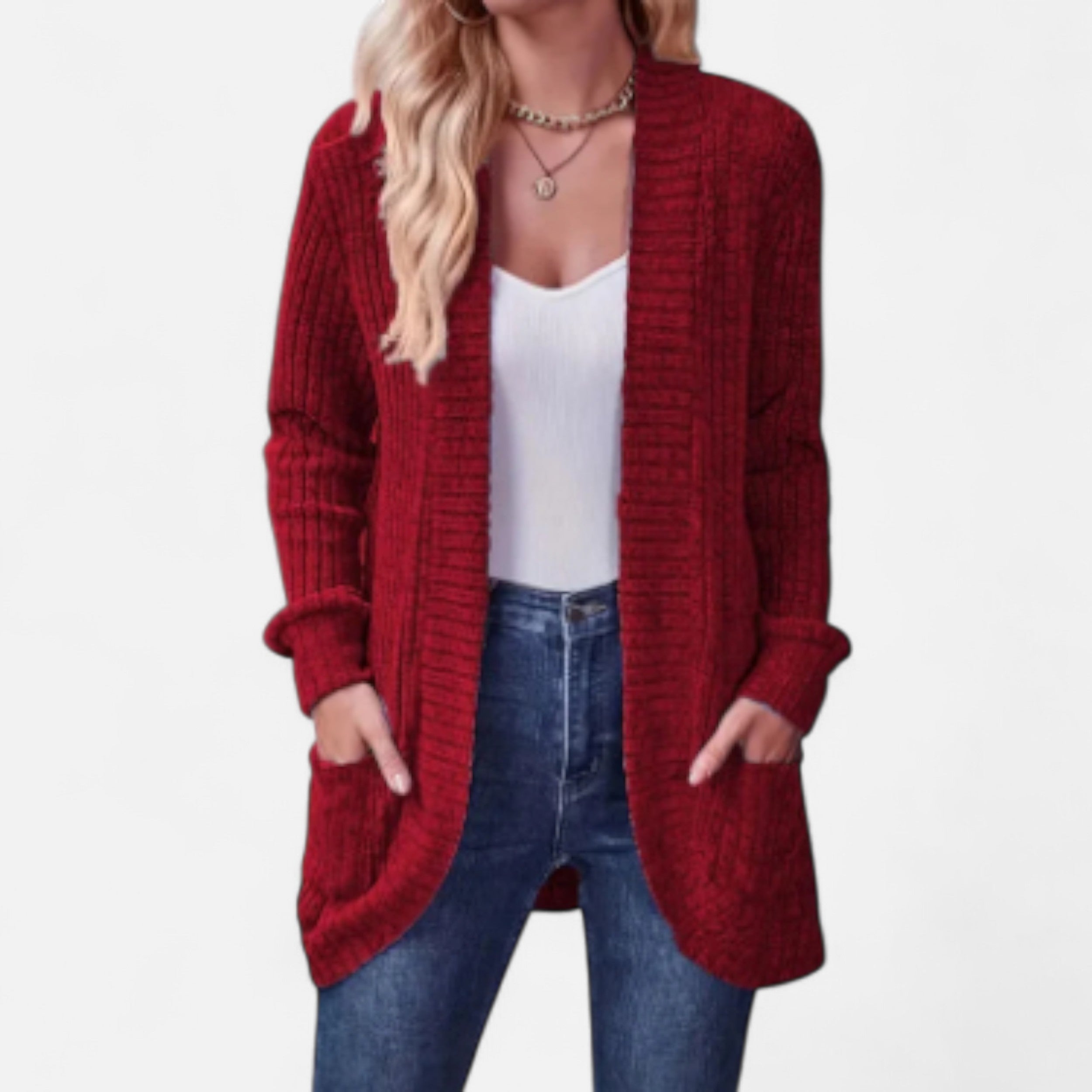 Solwiera | Damski Kardigan Dzianinowy Klasycznej Elegancji