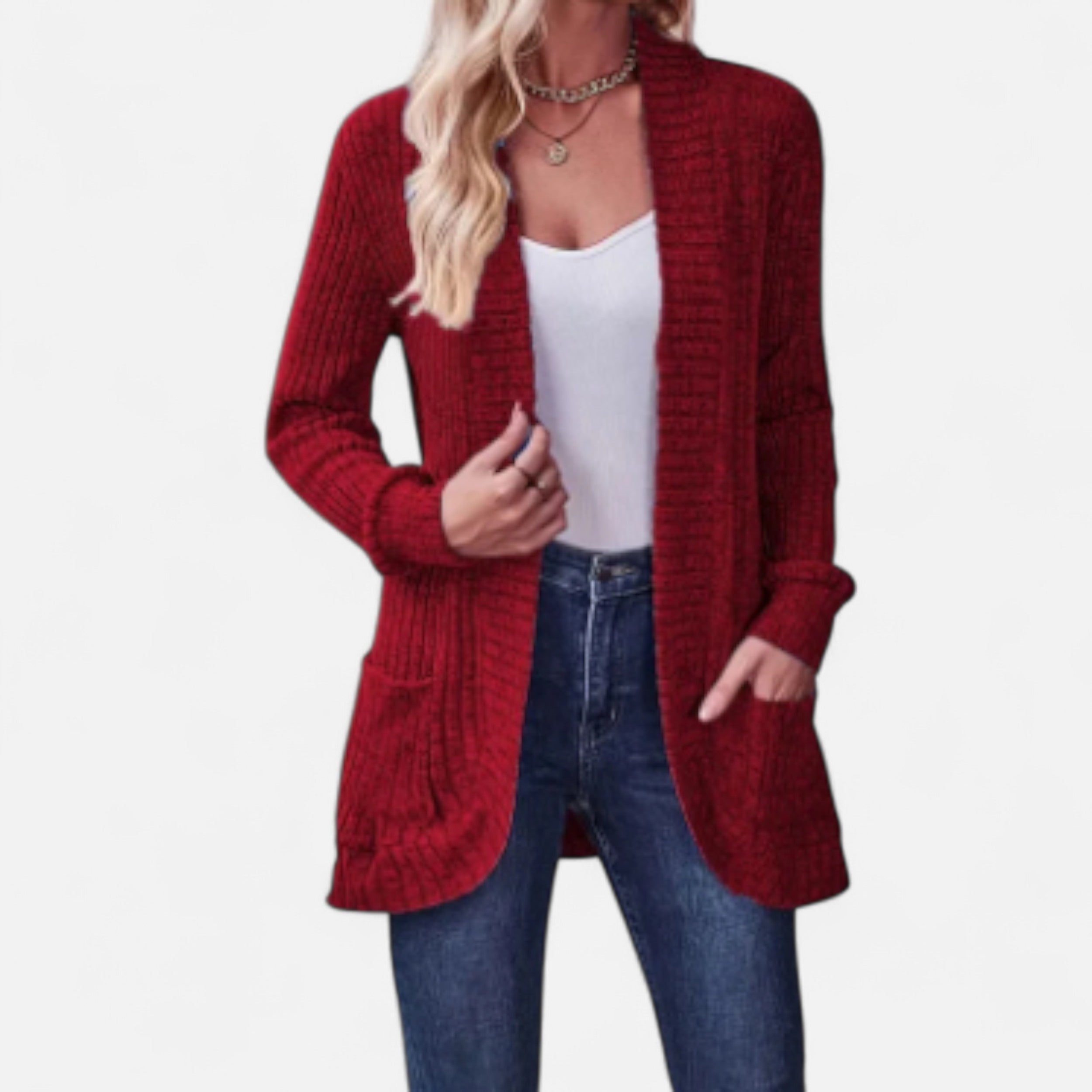 Solwiera | Damski Kardigan Dzianinowy Klasycznej Elegancji