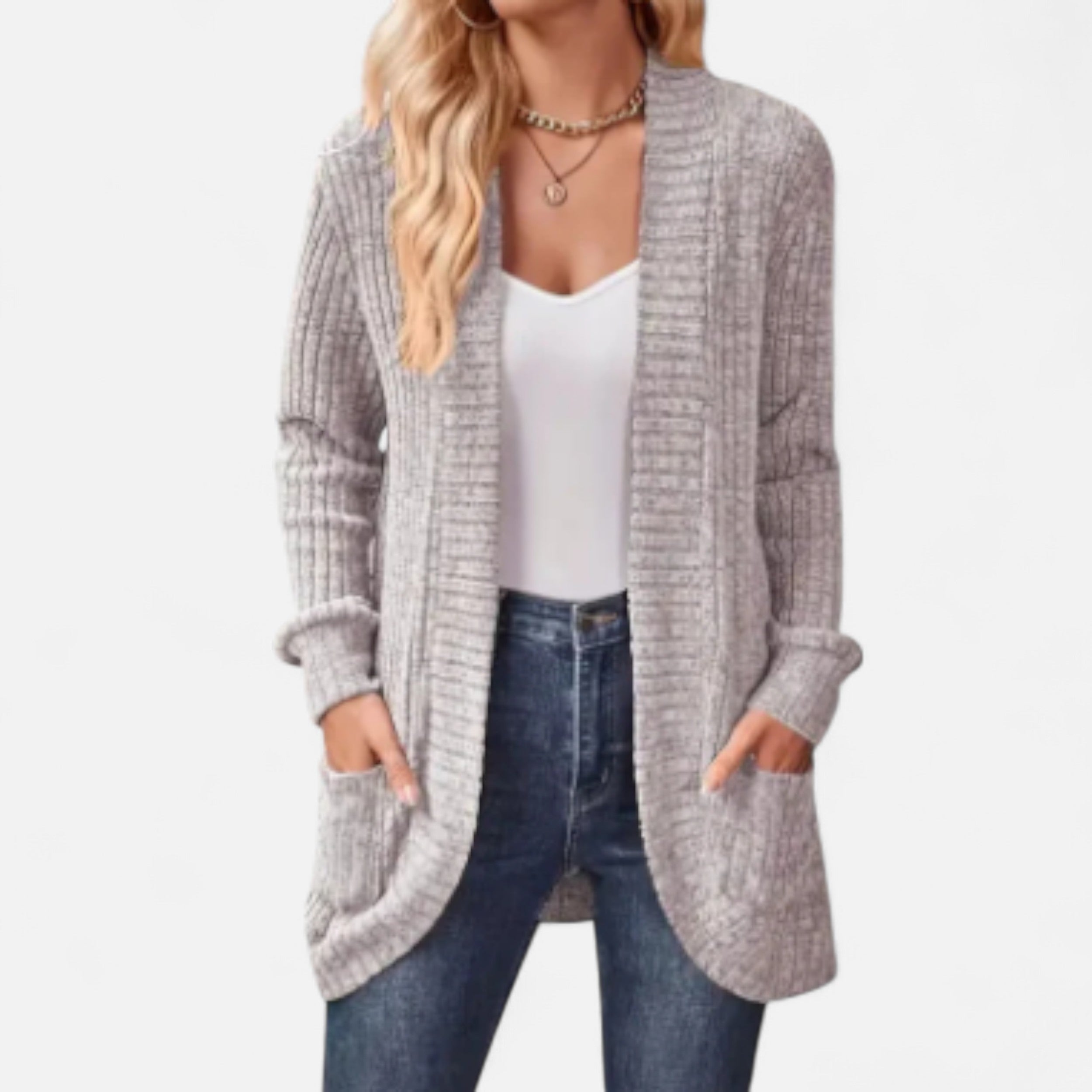 Solwiera | Damski Kardigan Dzianinowy Klasycznej Elegancji