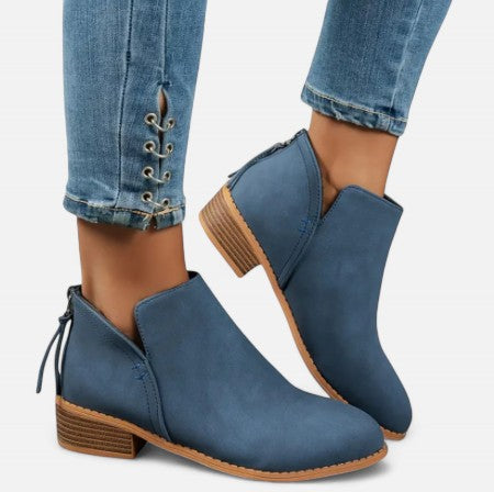 Solwiera | Skórzane Botki Retro Elegancji