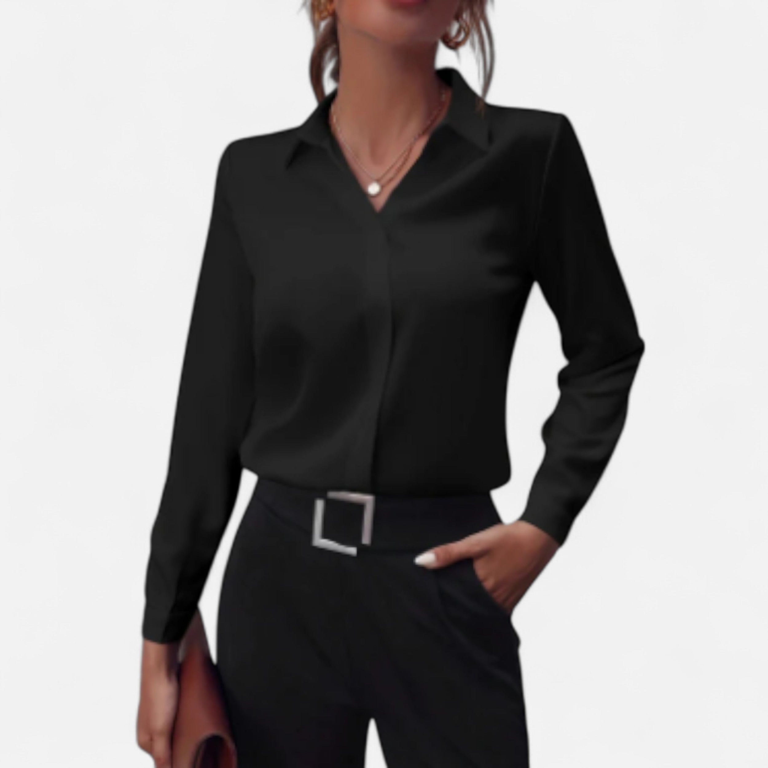 Solwiera | Bluzka Isaline z Kołnierzykiem Klasycznej Urody