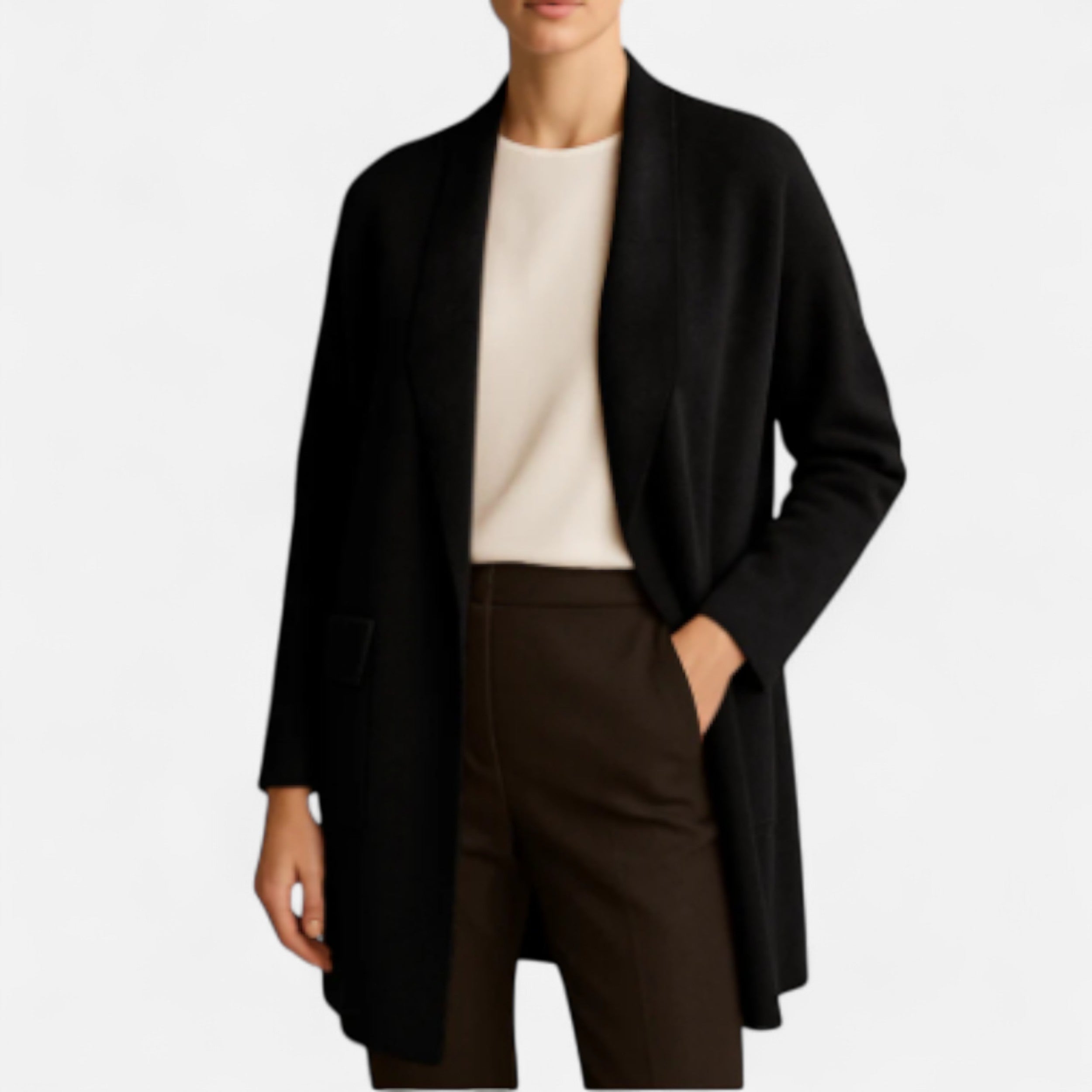 Solwiera | Długi Kardigan Helene Eleganckiego Spokoju