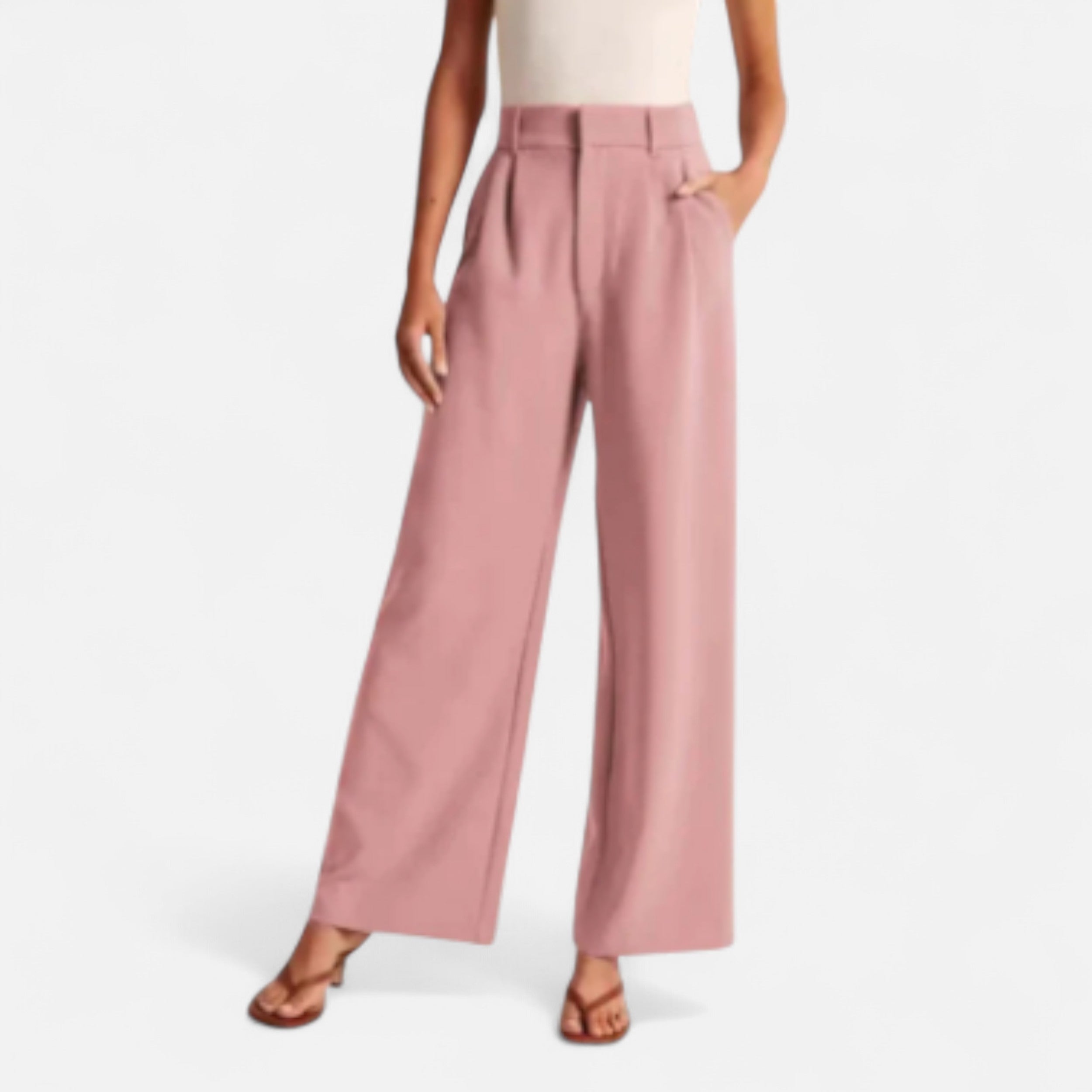 Solwiera | Spodnie Capucine z Szeroką Nogawką