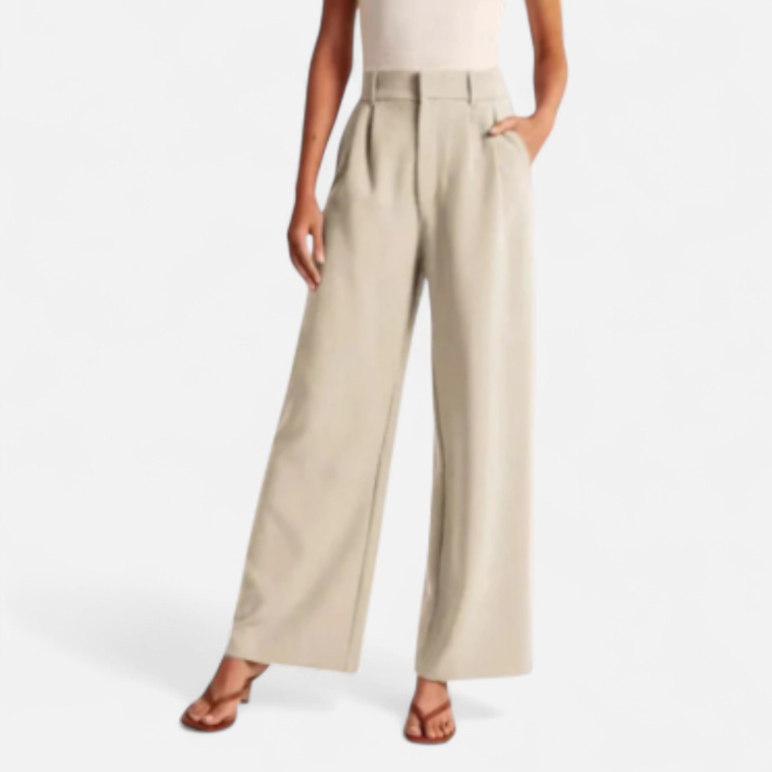 Solwiera | Spodnie Capucine z Szeroką Nogawką