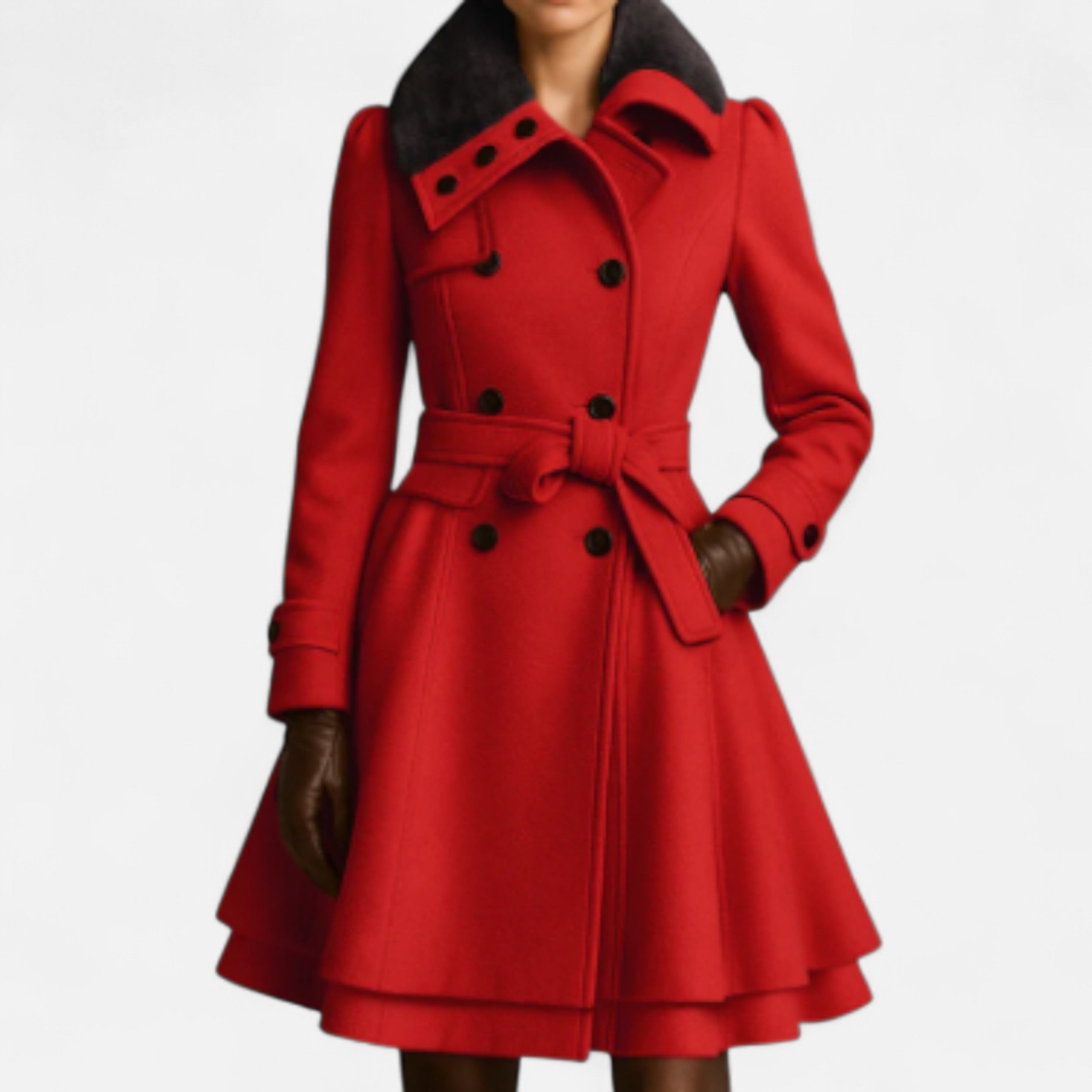 Solwiera | Płaszcz Elise Zimowy z Taliowanym Krojem