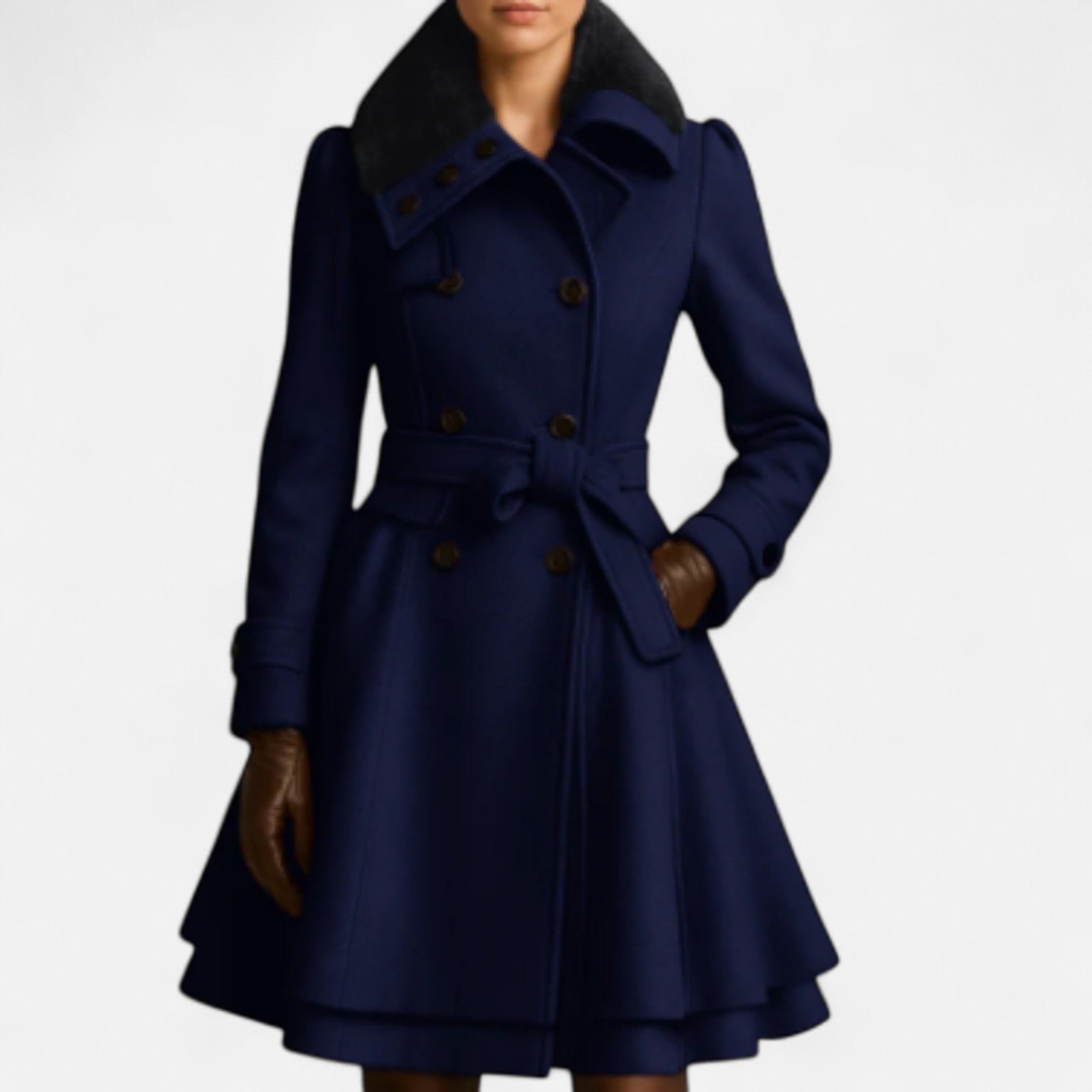 Solwiera | Płaszcz Elise Zimowy z Taliowanym Krojem